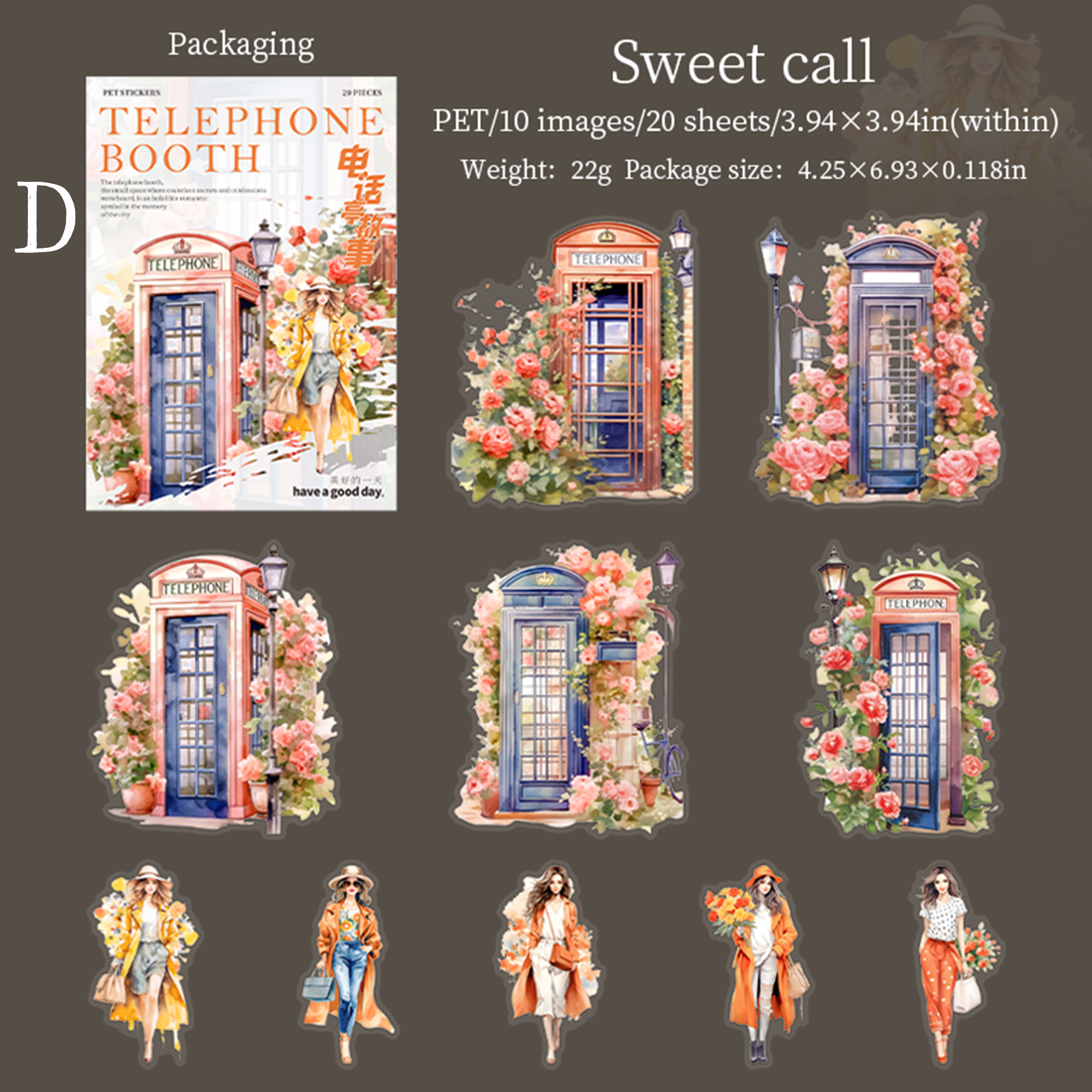 Telephone Booth PET Sticker