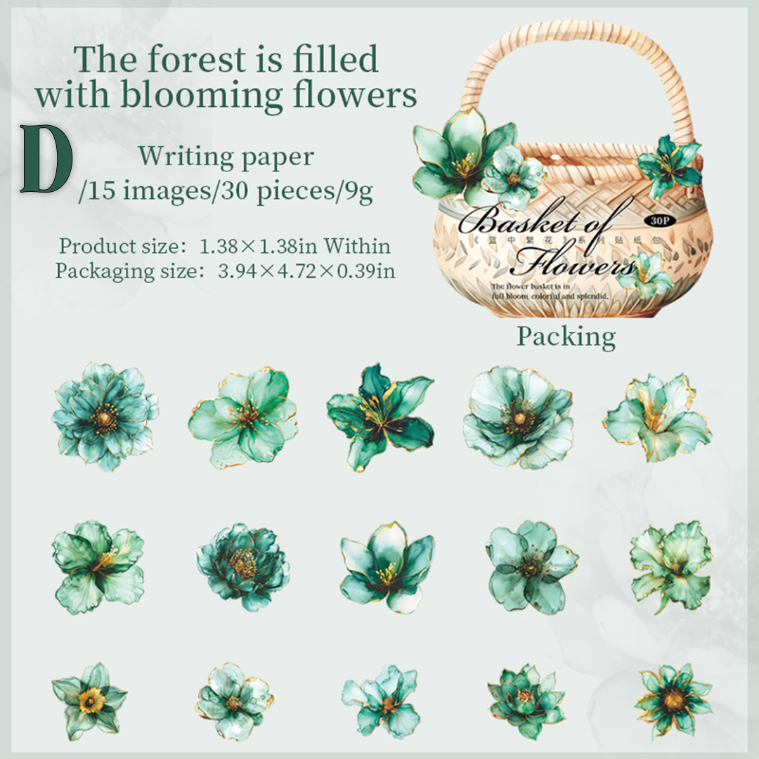 Basket of Flowers Sticker