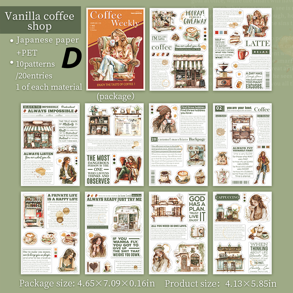 Coffee Weekly Pre-cut Sticker Book