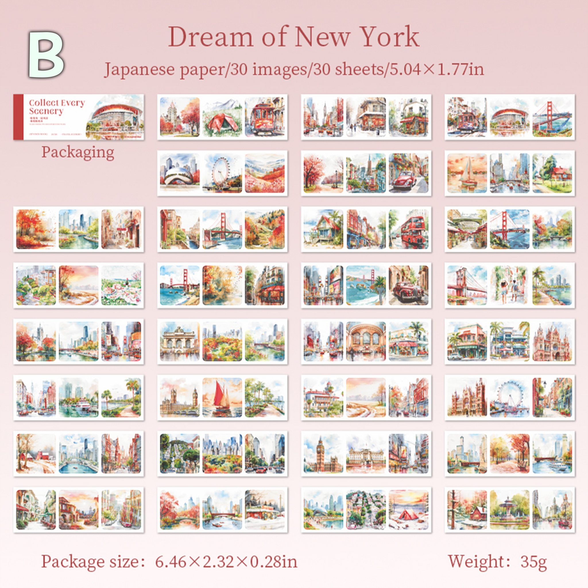 Collect Every Scenery Washi Sticker Book