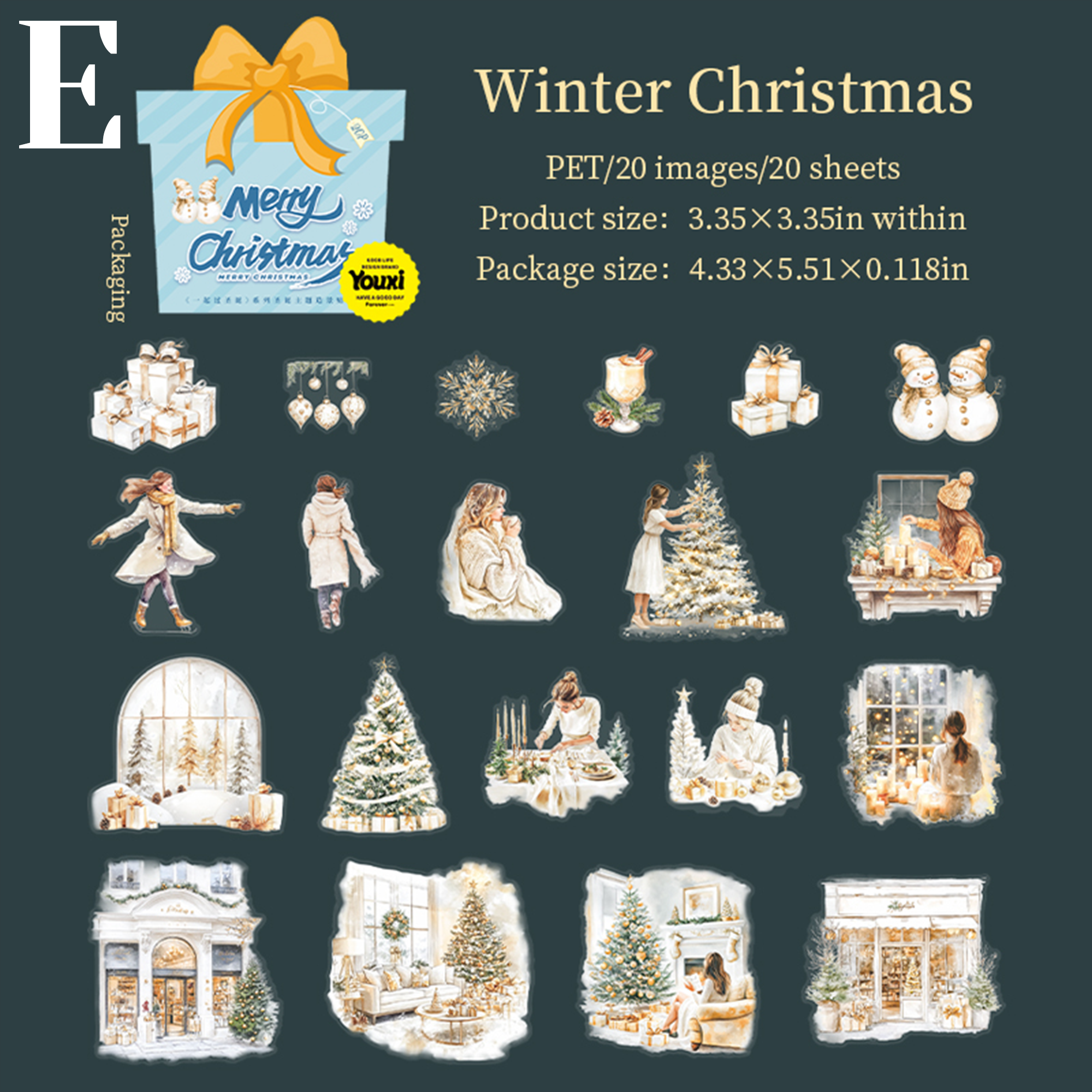 Spend Christmas Together PET Sticker