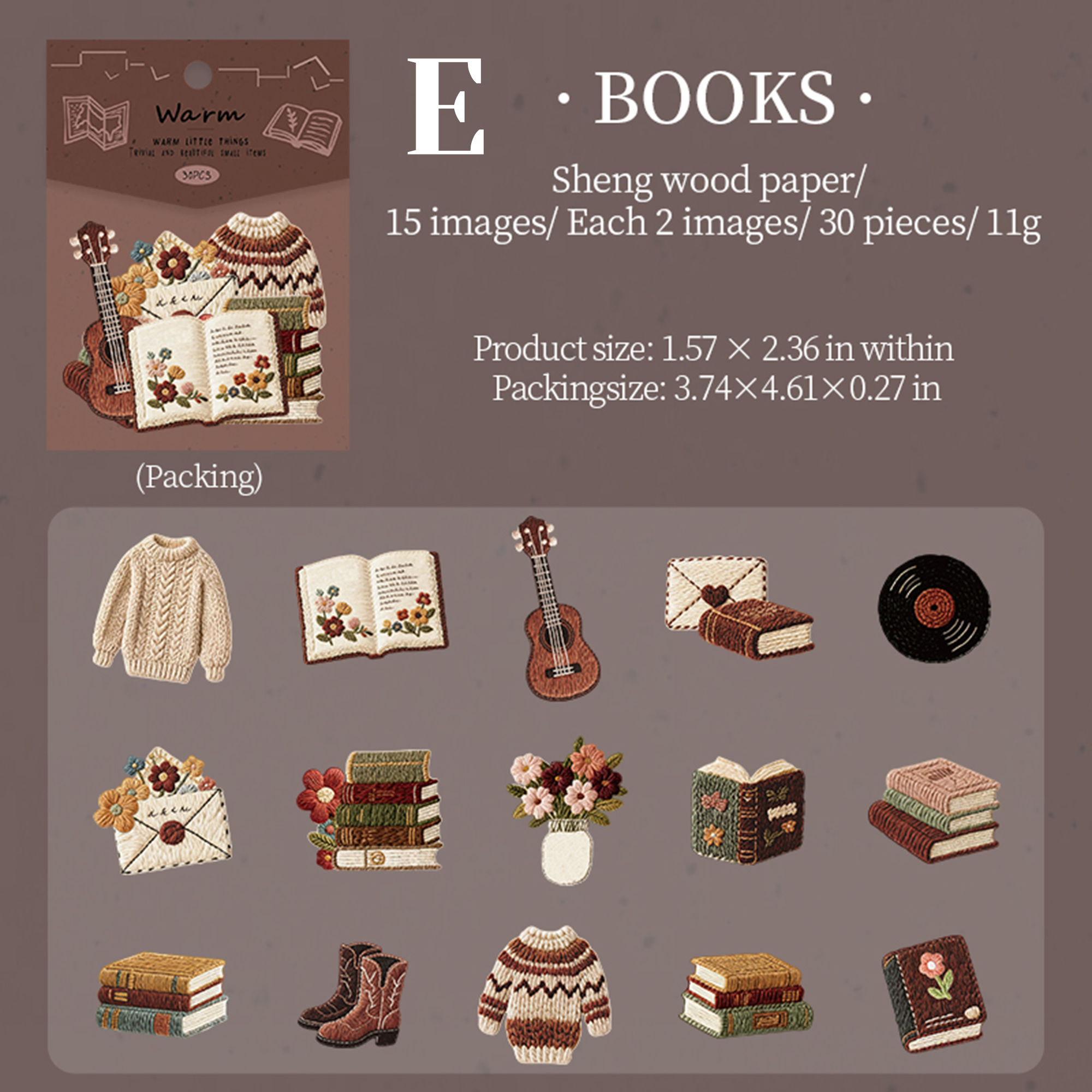 Warm & Cozy Small-item Cloth Texture Sticker