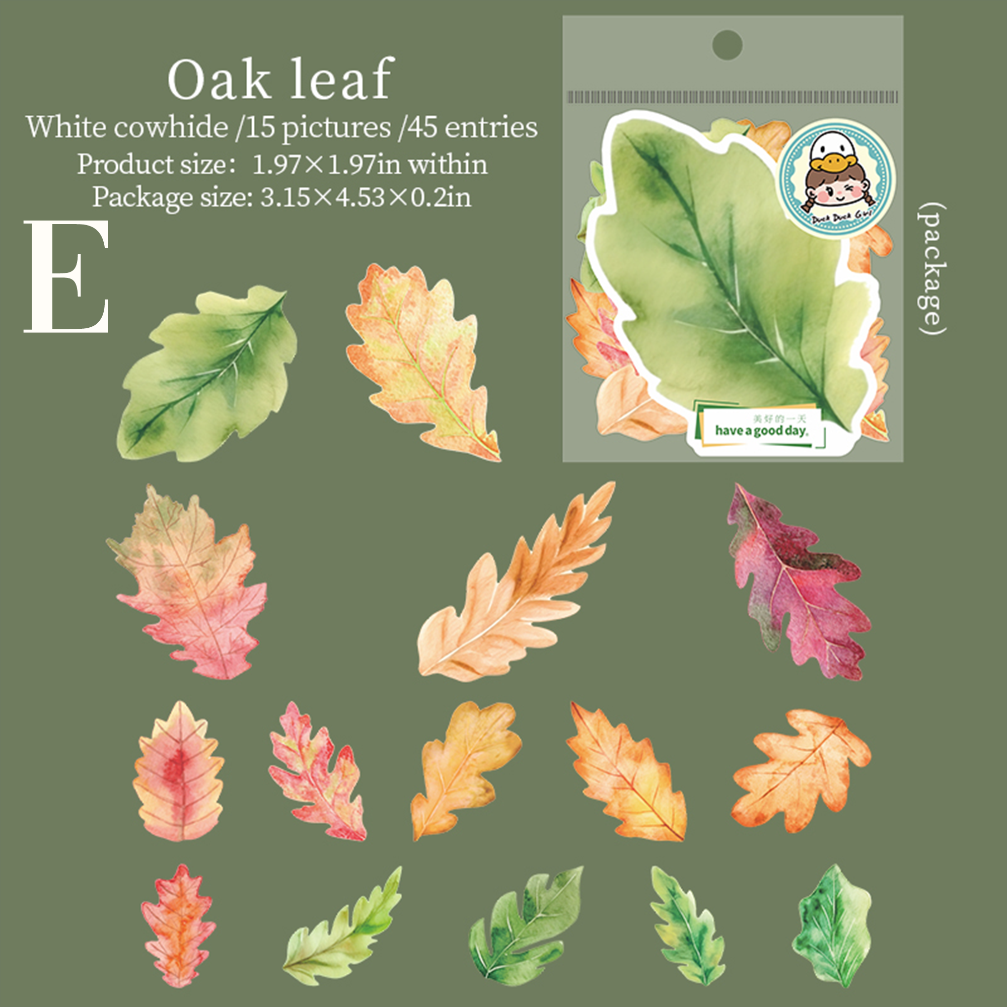 A leaf Paper Sticker