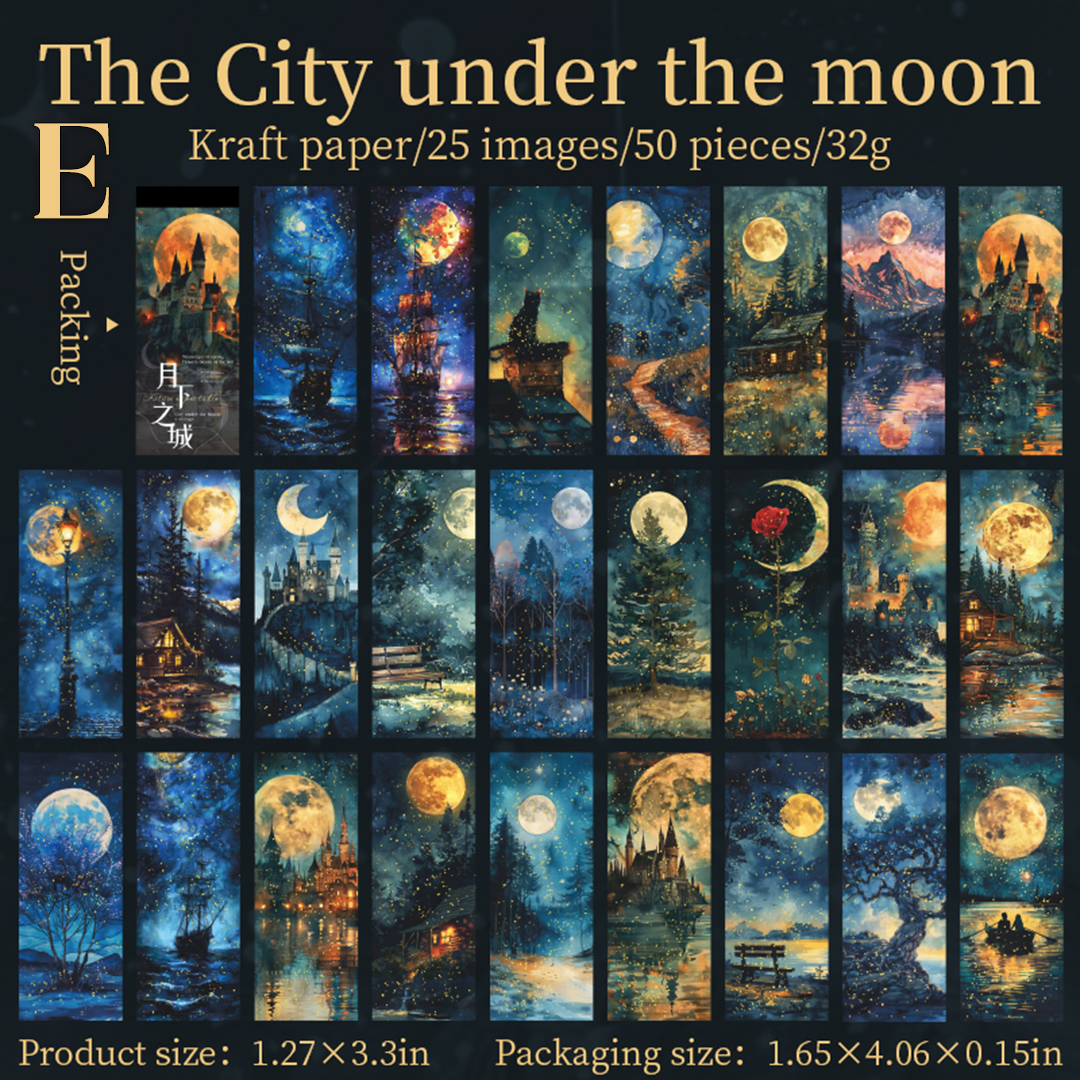 Moon Shadow Gilded Scrapbooking Paper