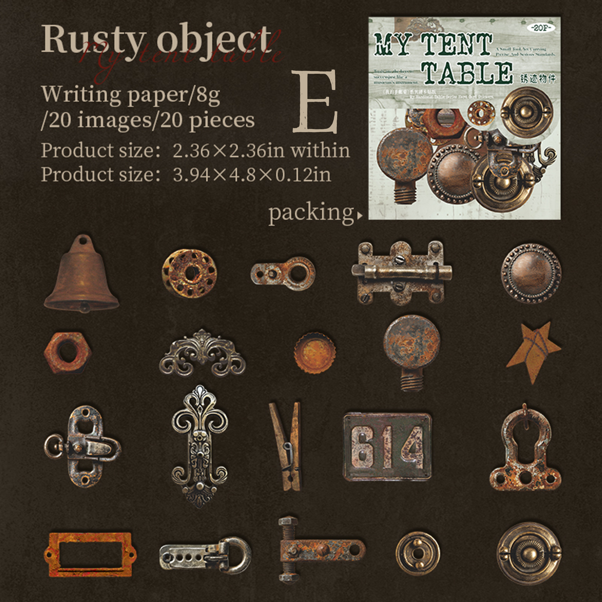 My Tent Table Writing Paper Sticker