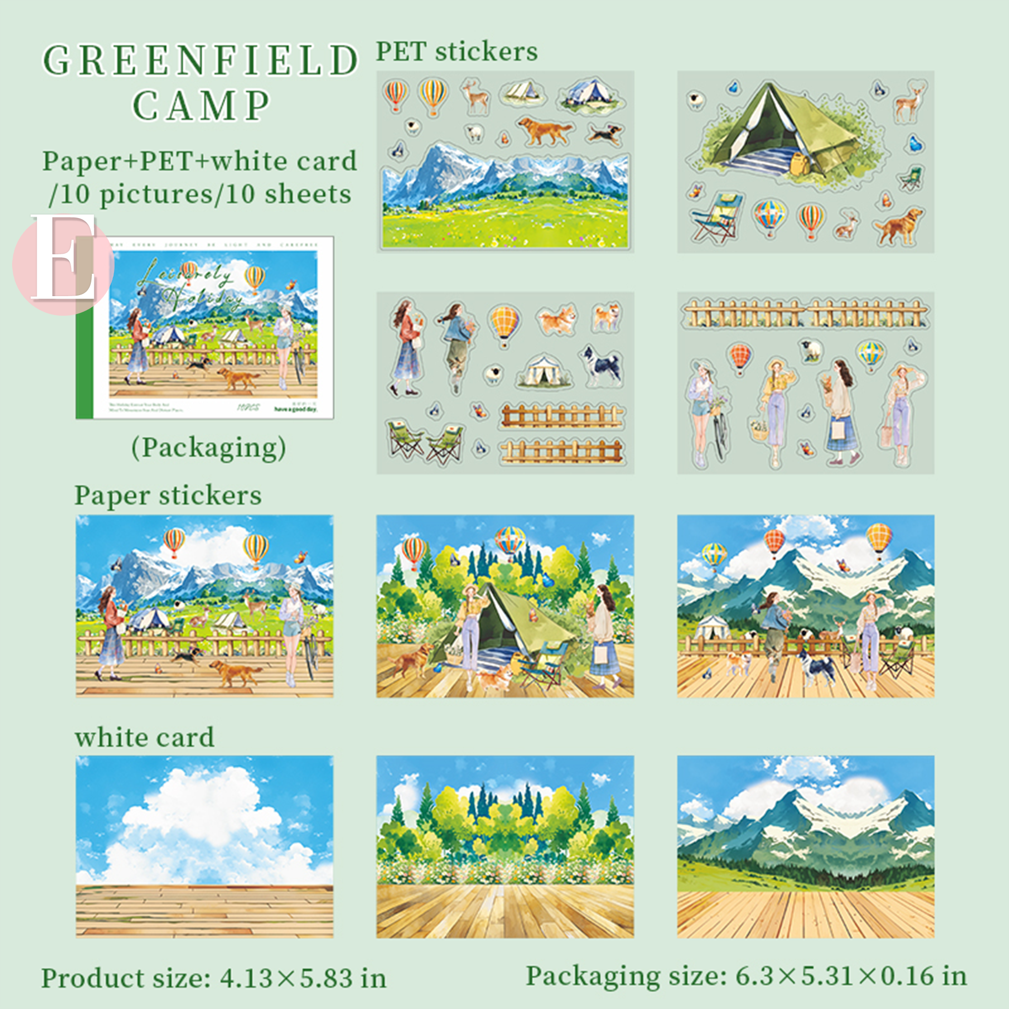 Leisurely Holidoy Landscaping Sticker Book