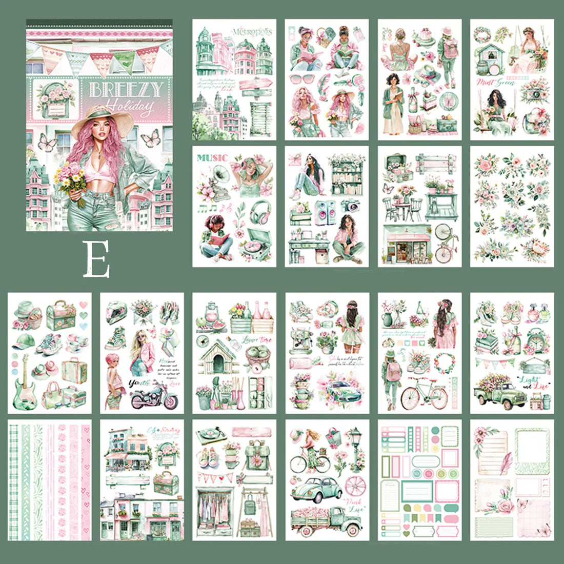 Vintage Sticker Book Vol.15 - Breezy Holiday