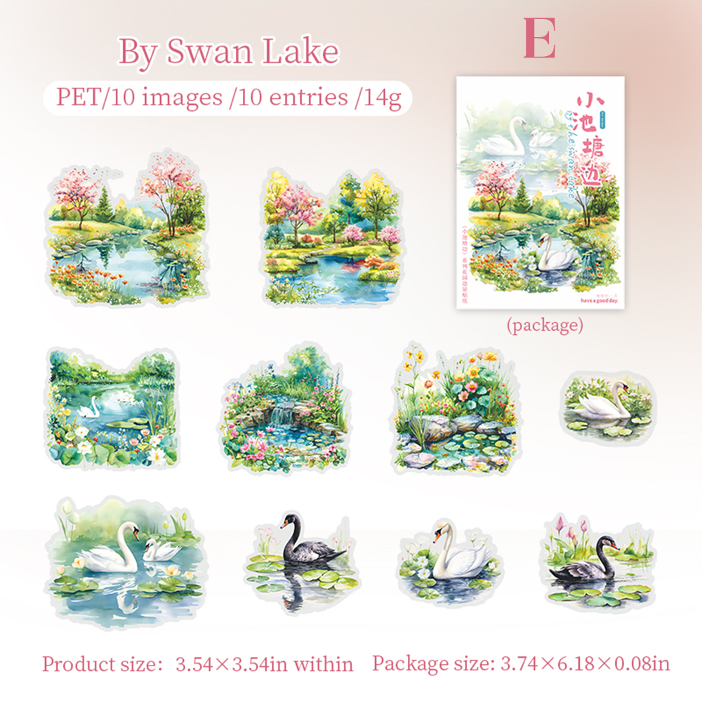 Beside The Small Pond PET Stickers