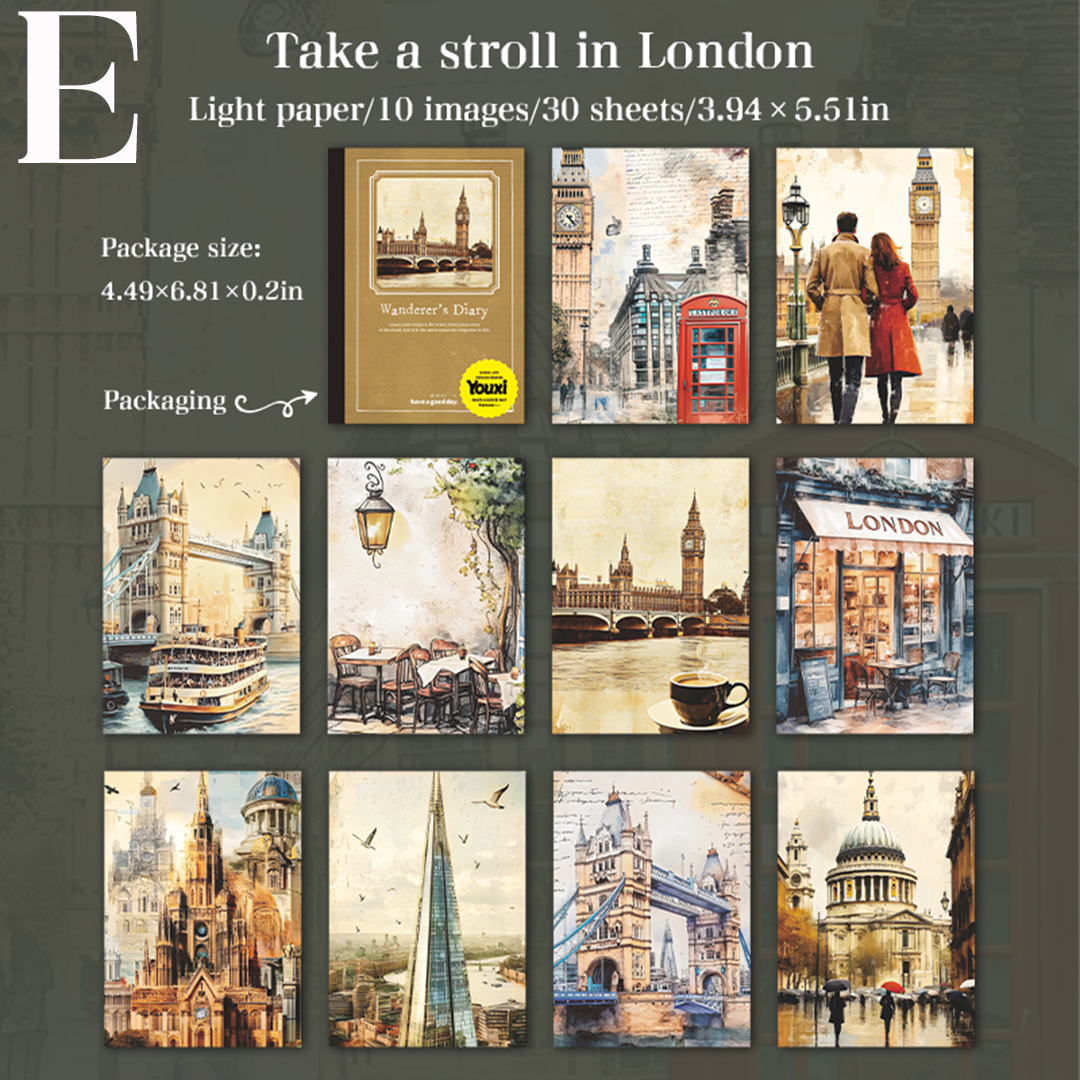 Wanderer's Diary Scrapbooking Paper