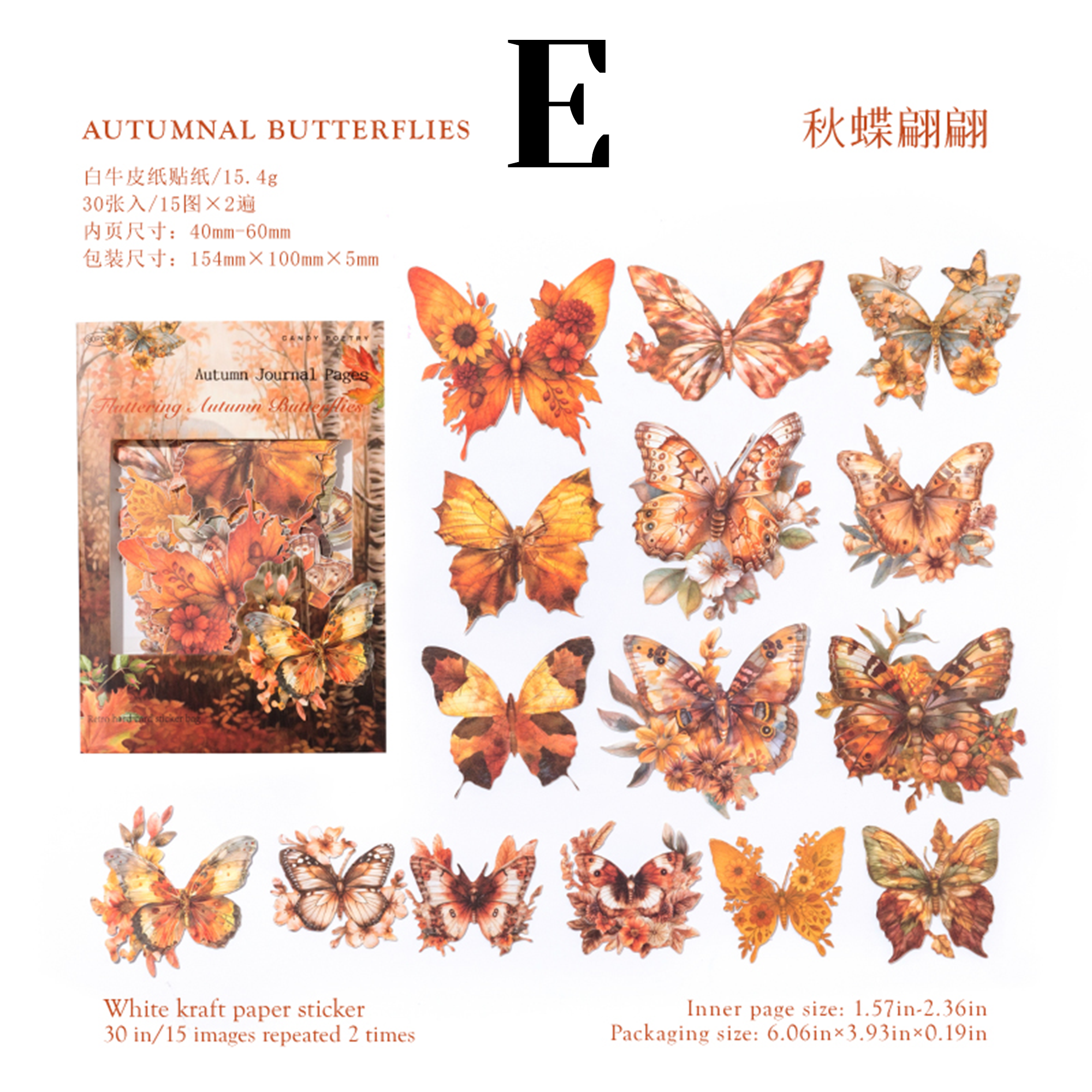 Autumn Notes Series PET Sticker