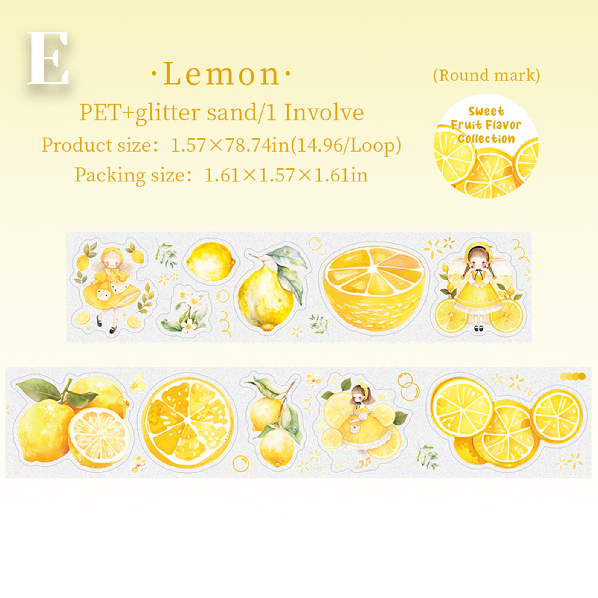 Sweet Fruit Flavor Collection PET Tape