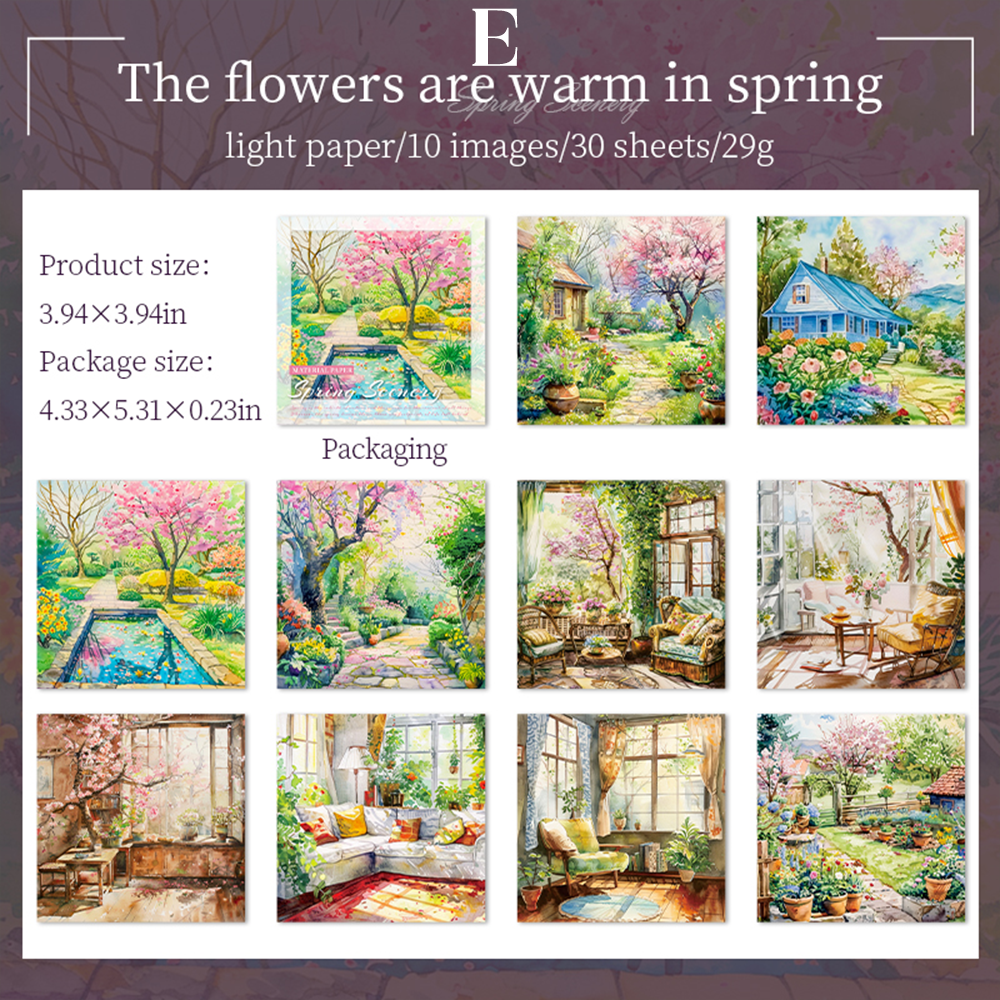 Spring Scenery Scrapbooking Paper