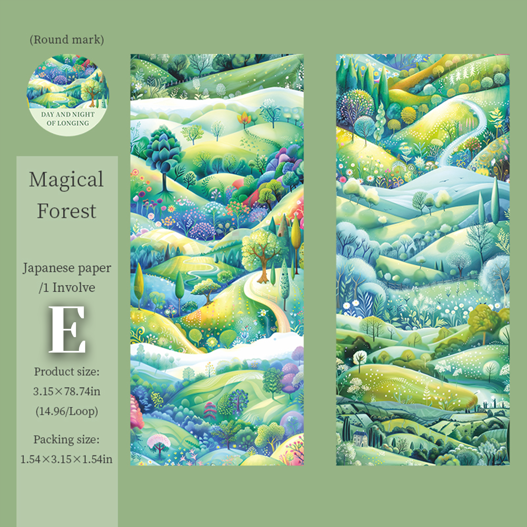 Day and Night of Longing Washi Tape