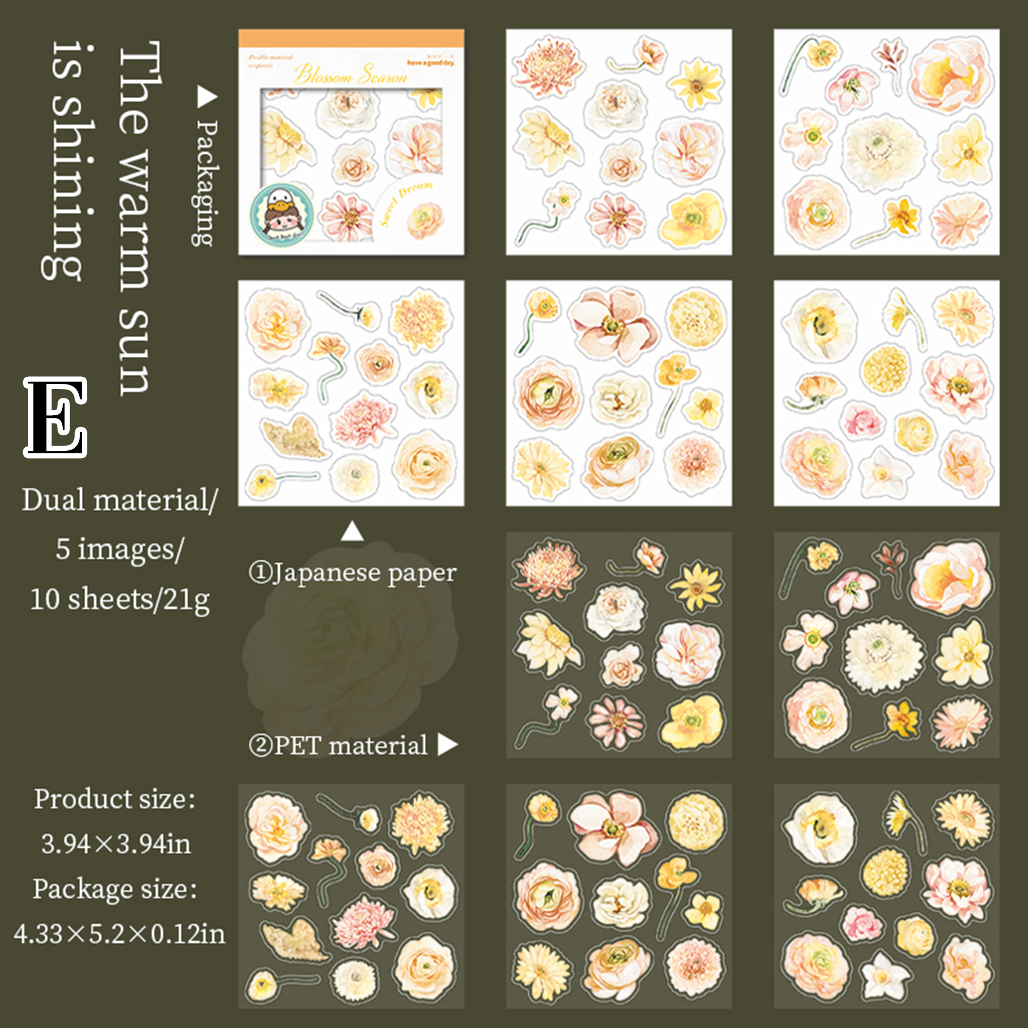 Flower Season Sweet Dream PET Sticker