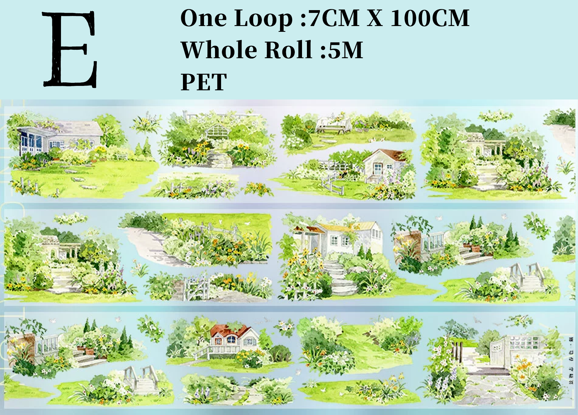 【ZERO】Forest Steppe Landscaping Tape(40 Styles)(Whole Roll Tape)