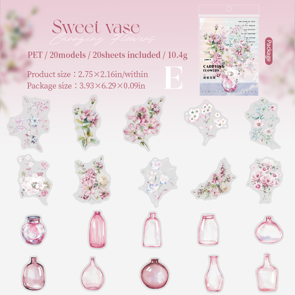 Carrying Flowers PET Sticker