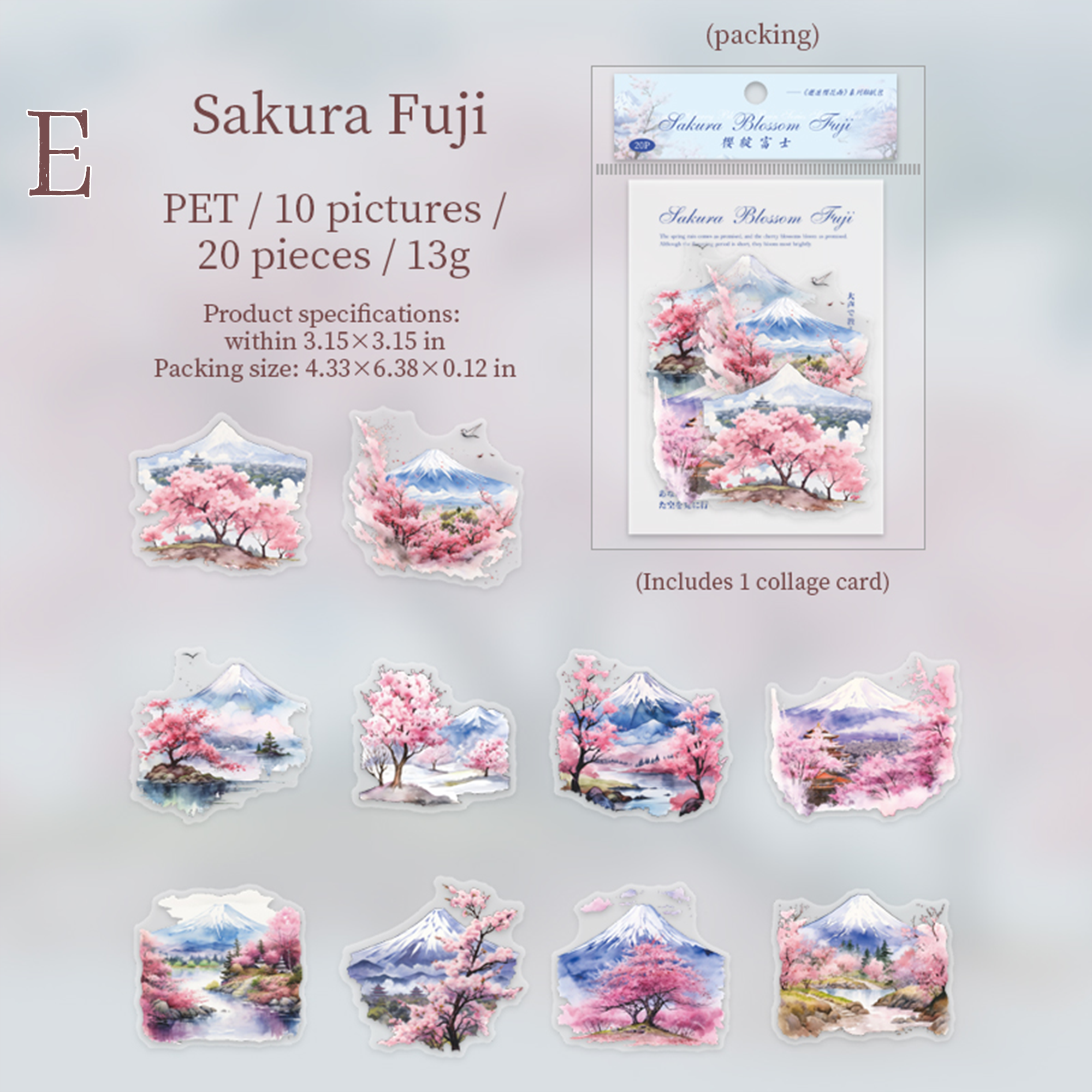 Encounter Cherry Blossom Rain PET Sticker