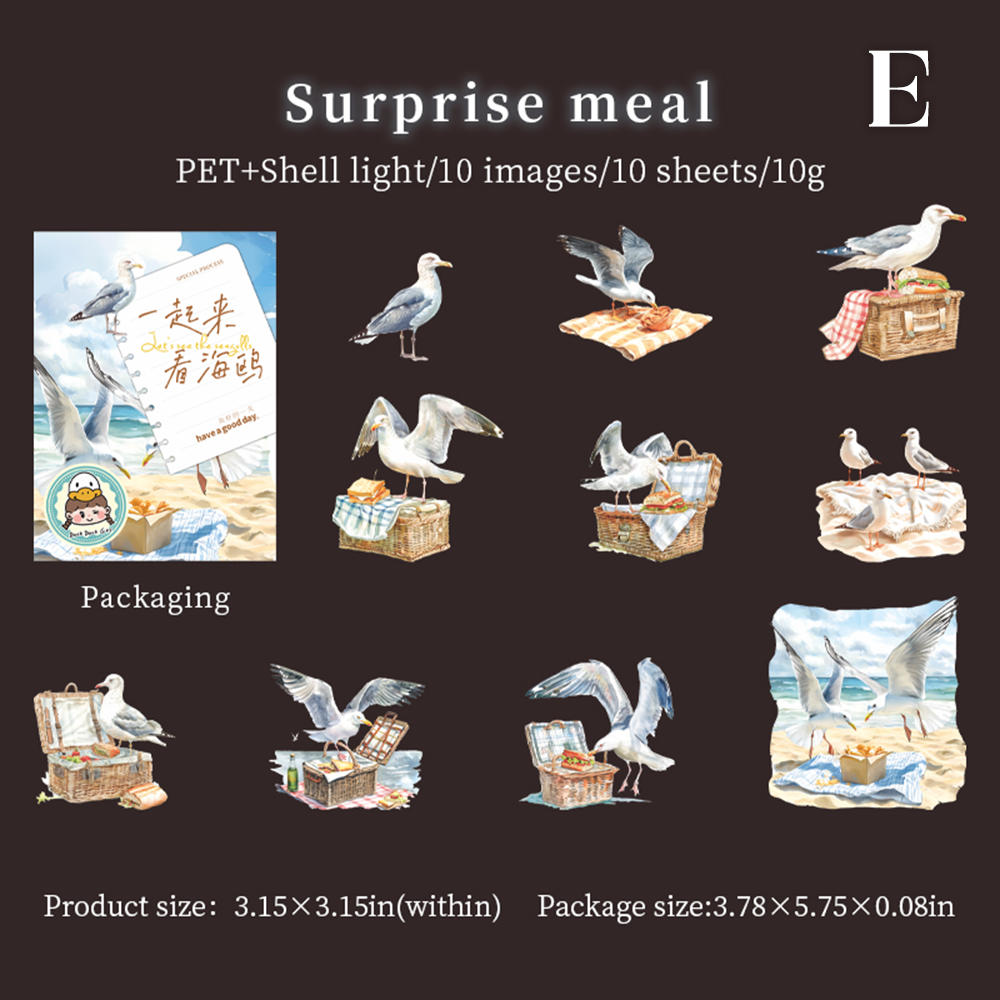 Let's See the Seagulls PET Sticker