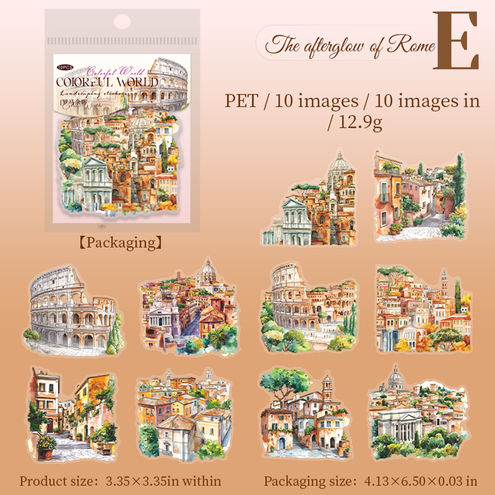 Colorful World PET Sticker