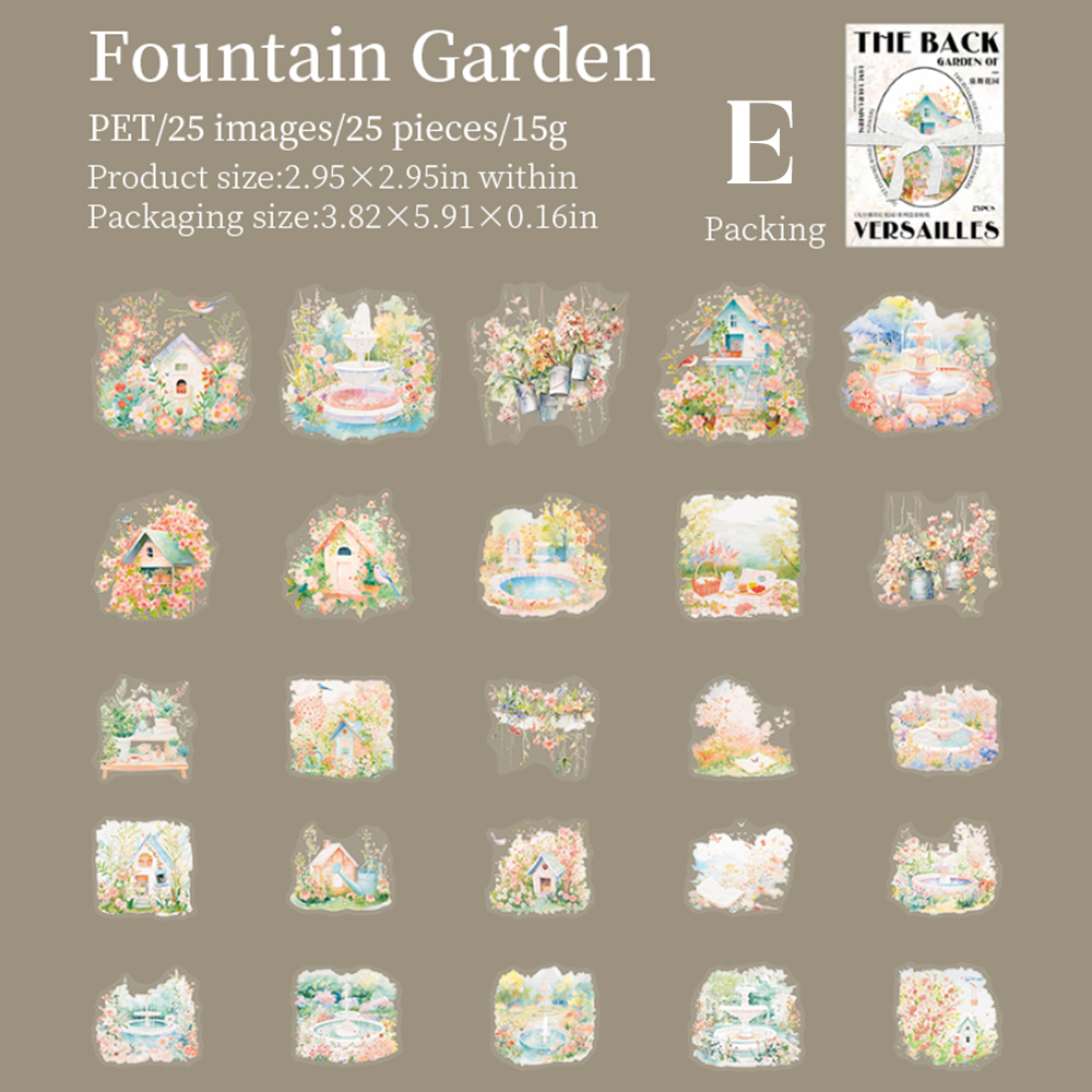 The Back Garden of Versailles PET Sticker