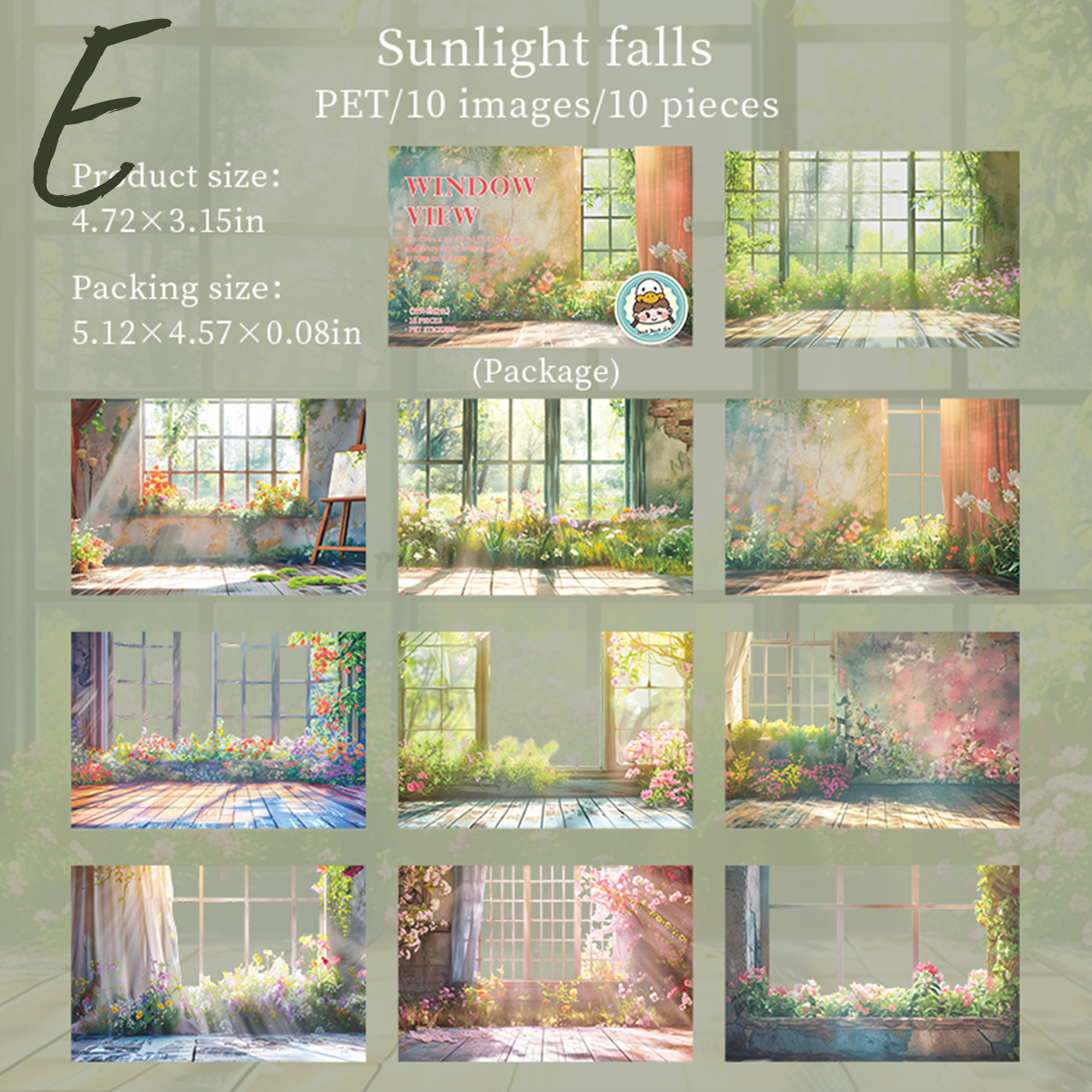 Window View PET Sticker