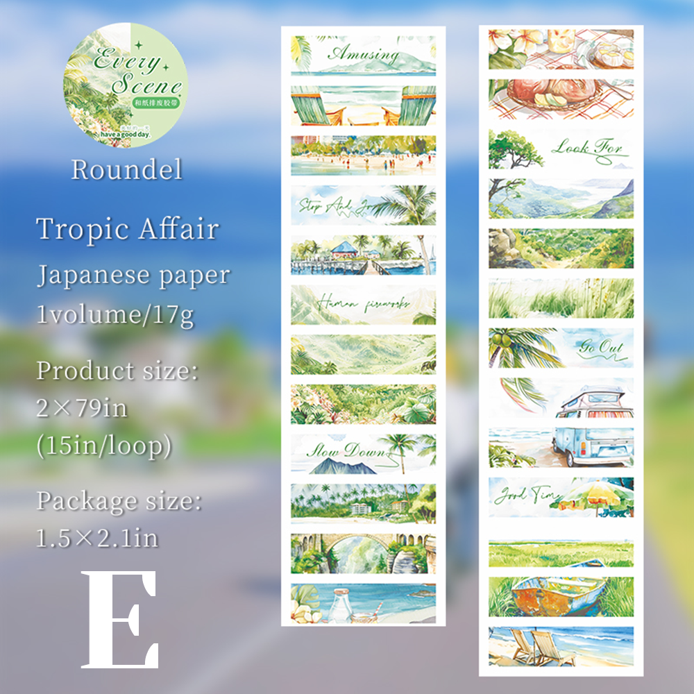 Every Scenery Pre-cut Washi Tape