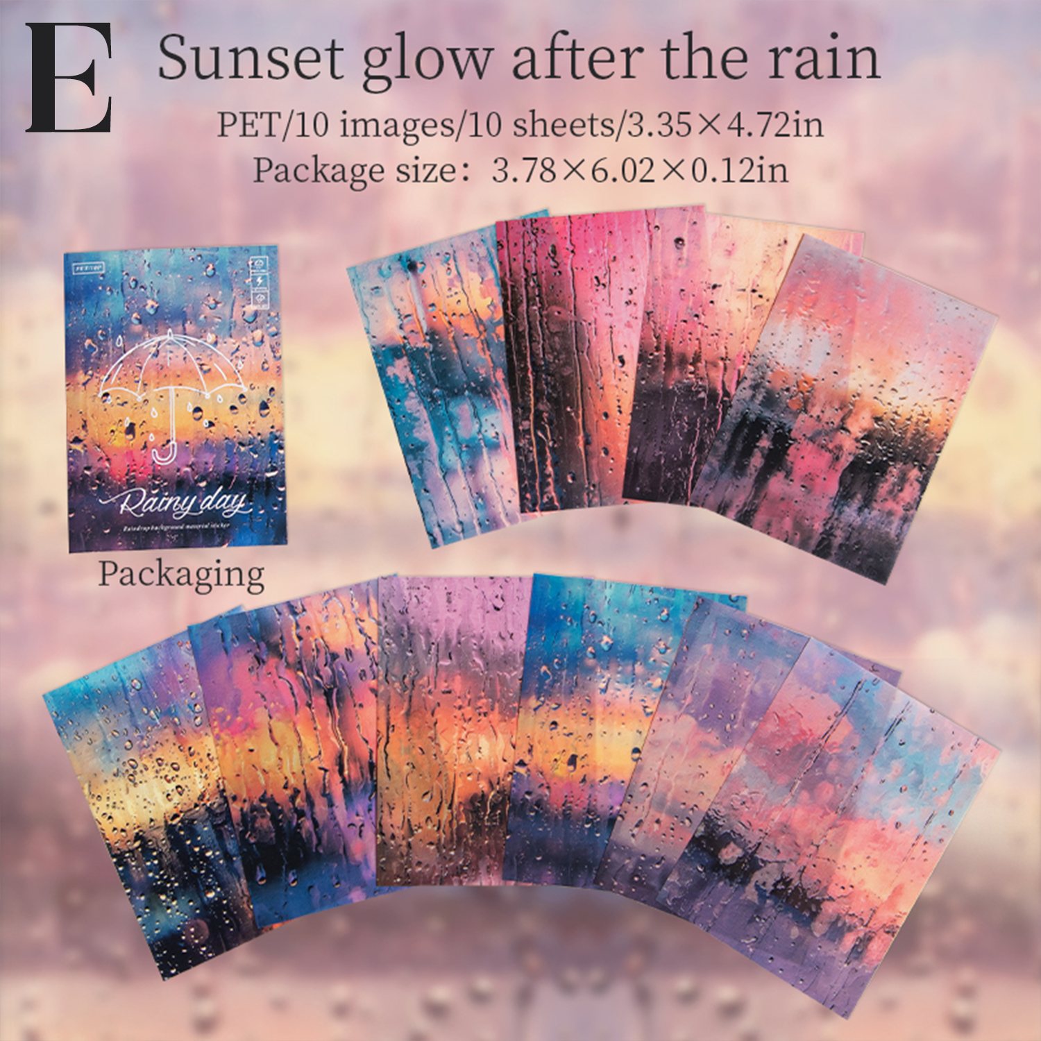 Rainy Day PET Sticker