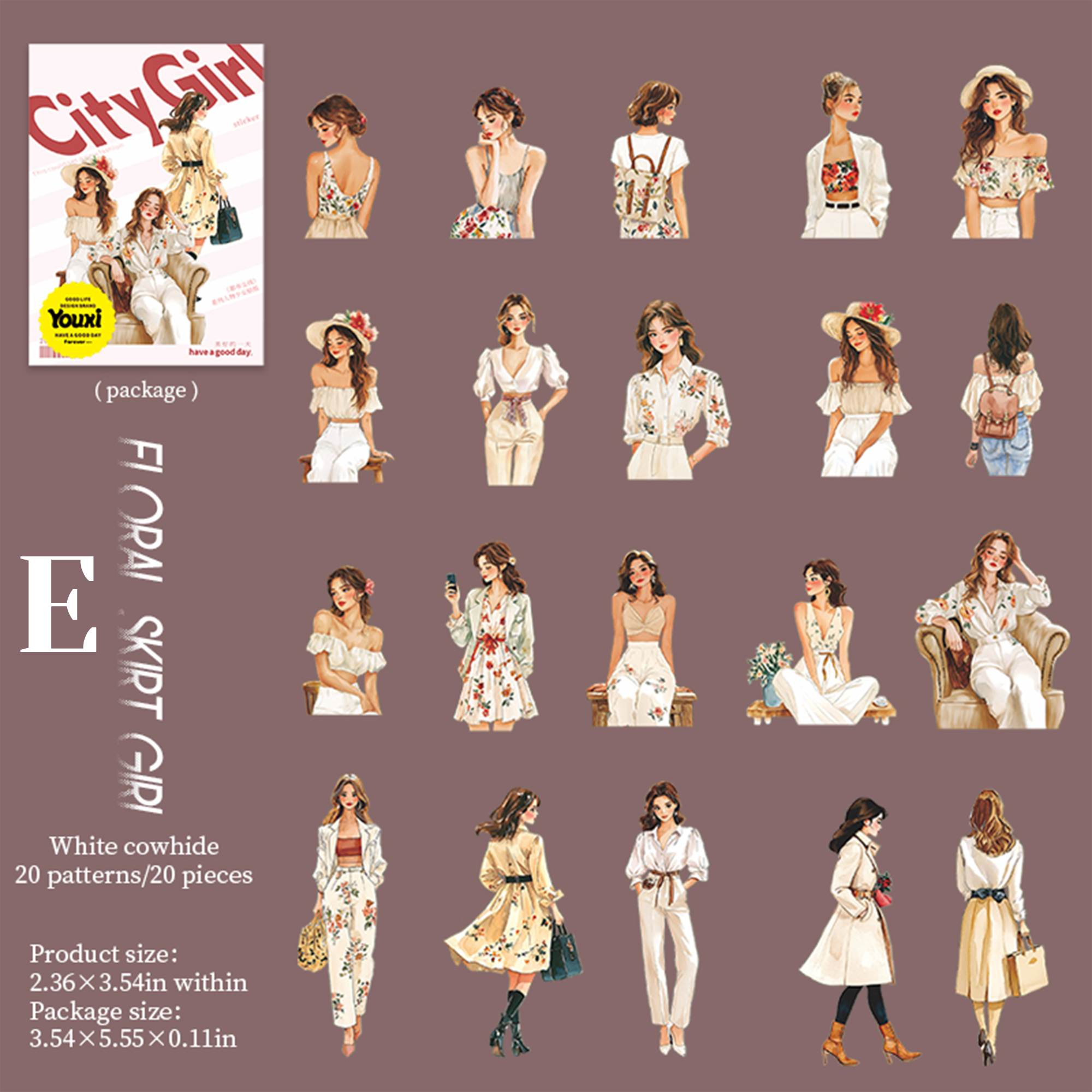 Urban Girl Paper Sticker