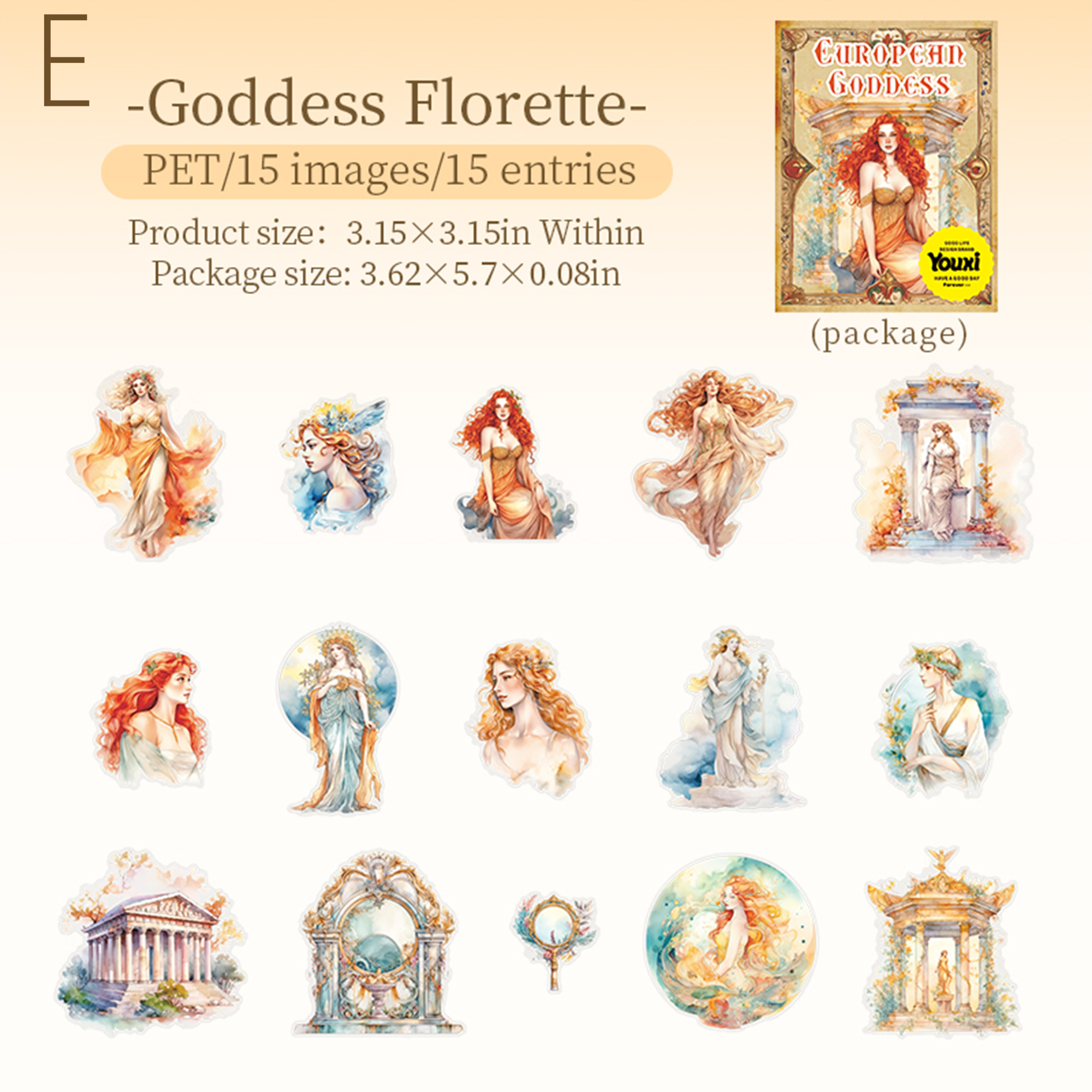 The Book of European Goddesses PET Sticker