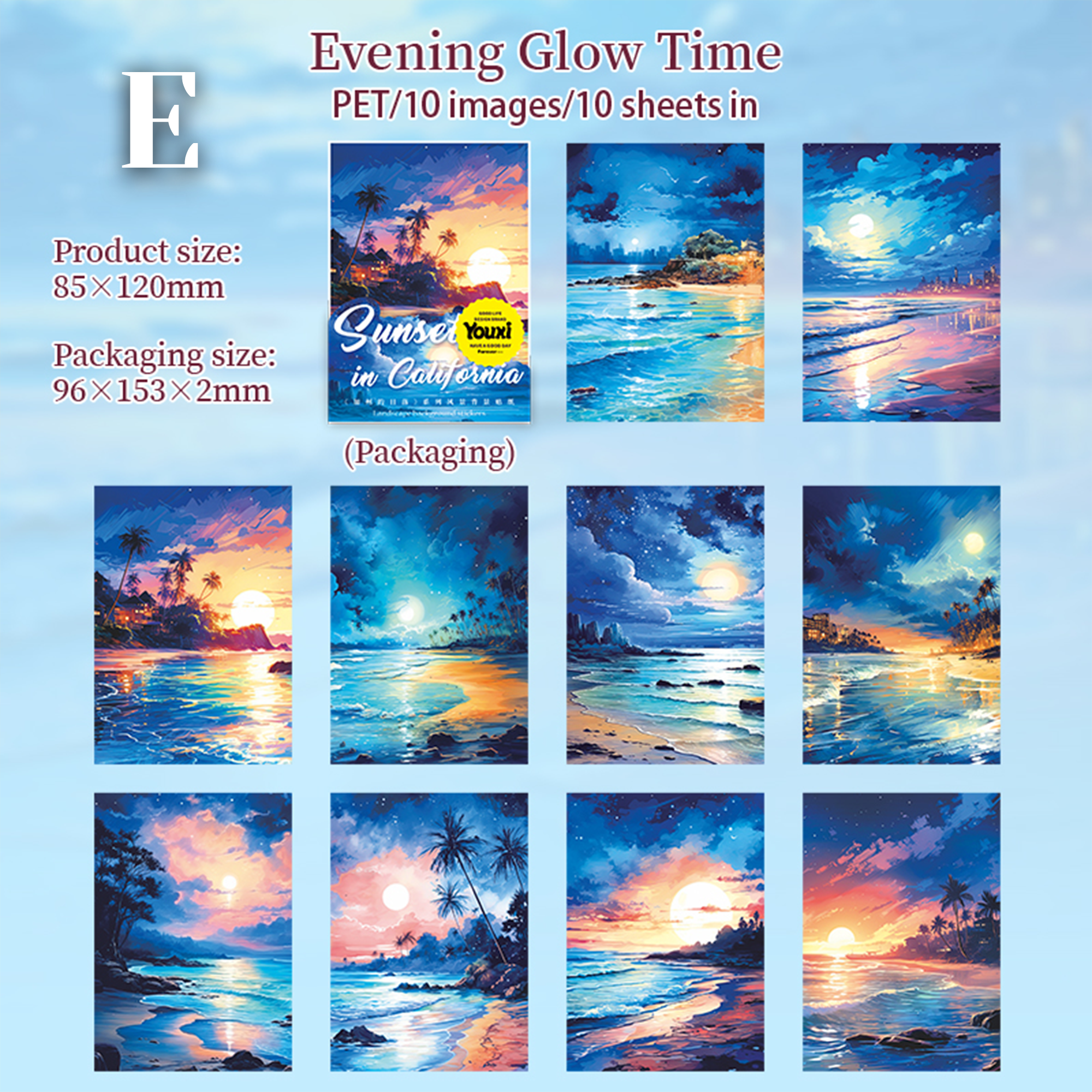 Sunset in California PET Sticker