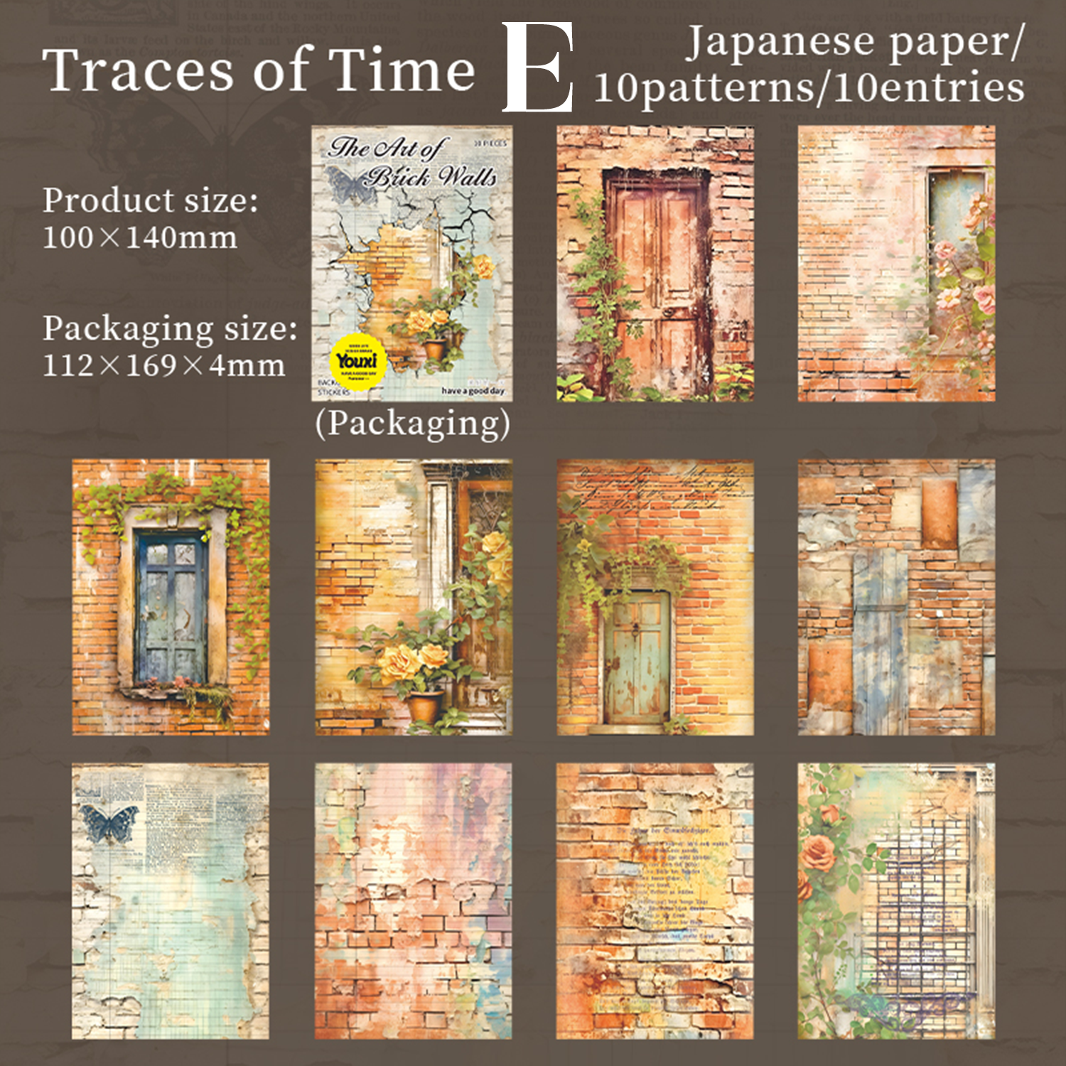 The Art of Brick Walls Washi Sticker