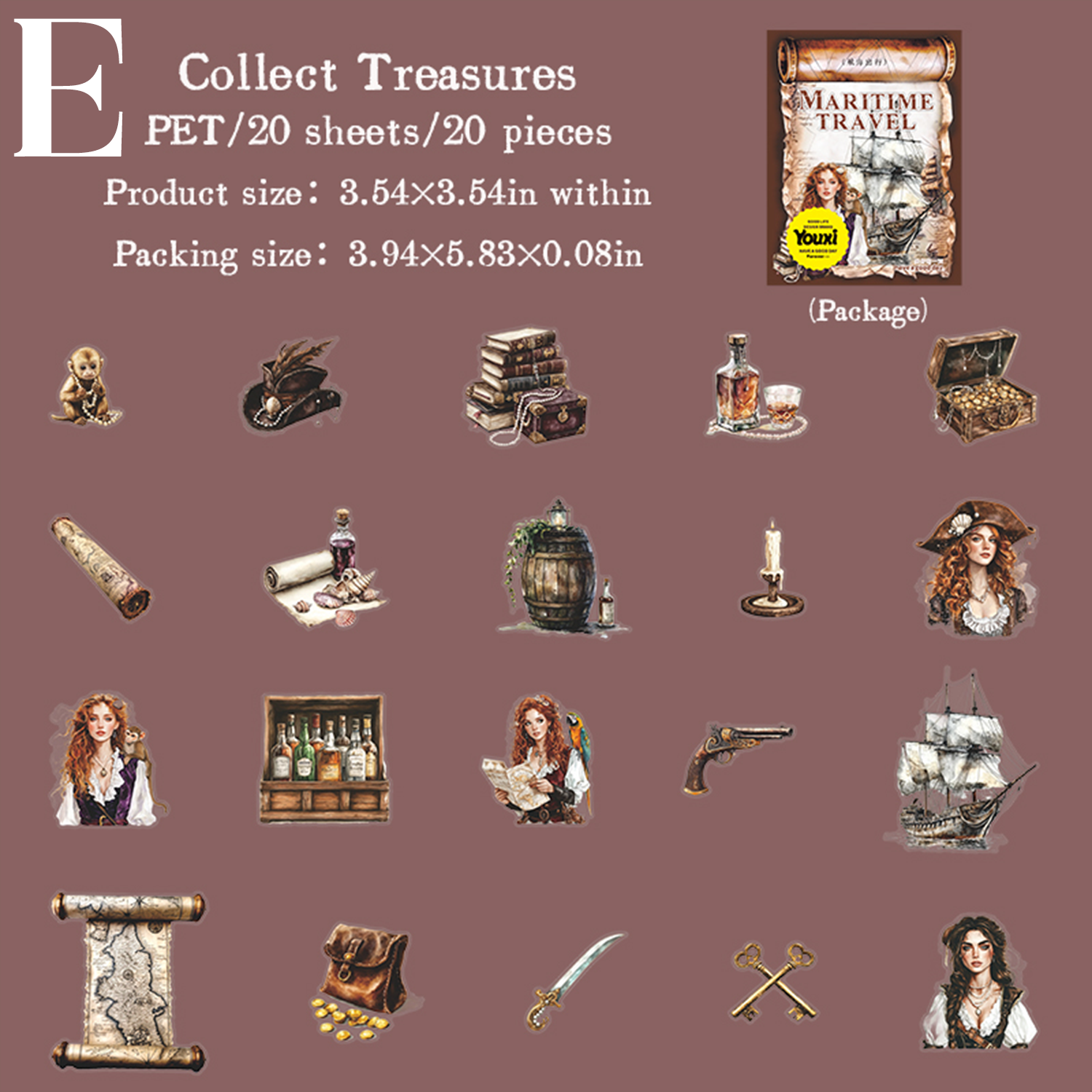 Maritime Travel PET Sticker