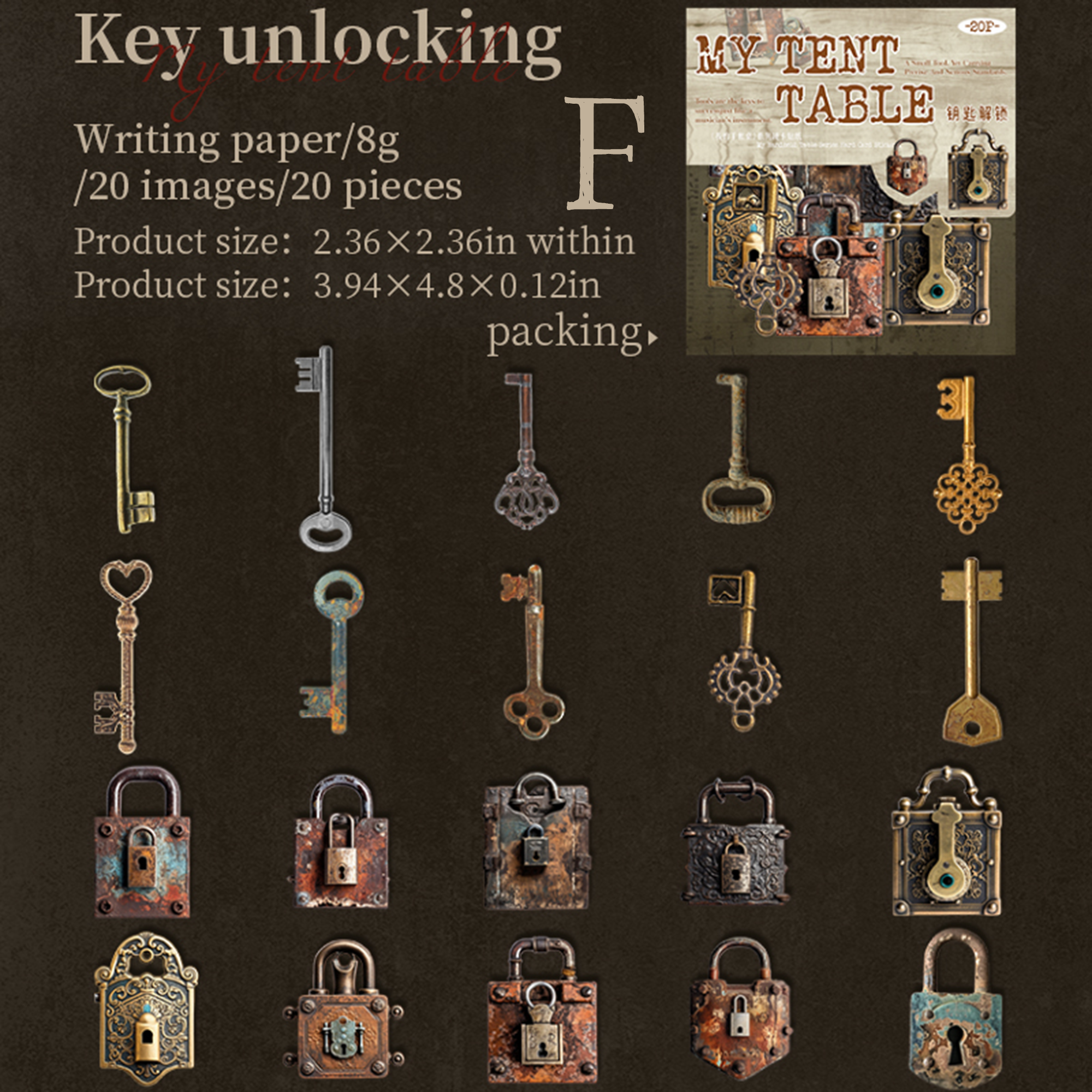 My Tent Table Writing Paper Sticker