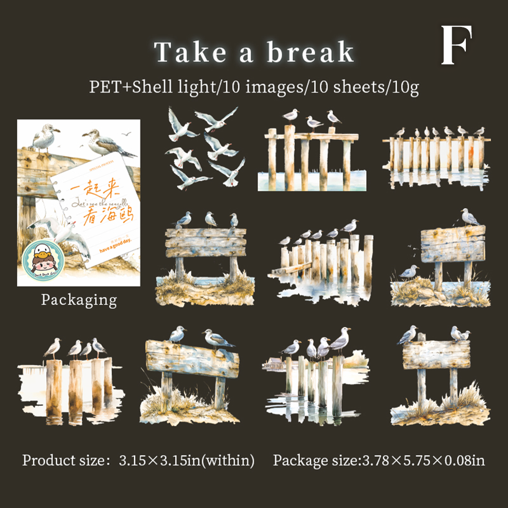 Let's See the Seagulls PET Sticker