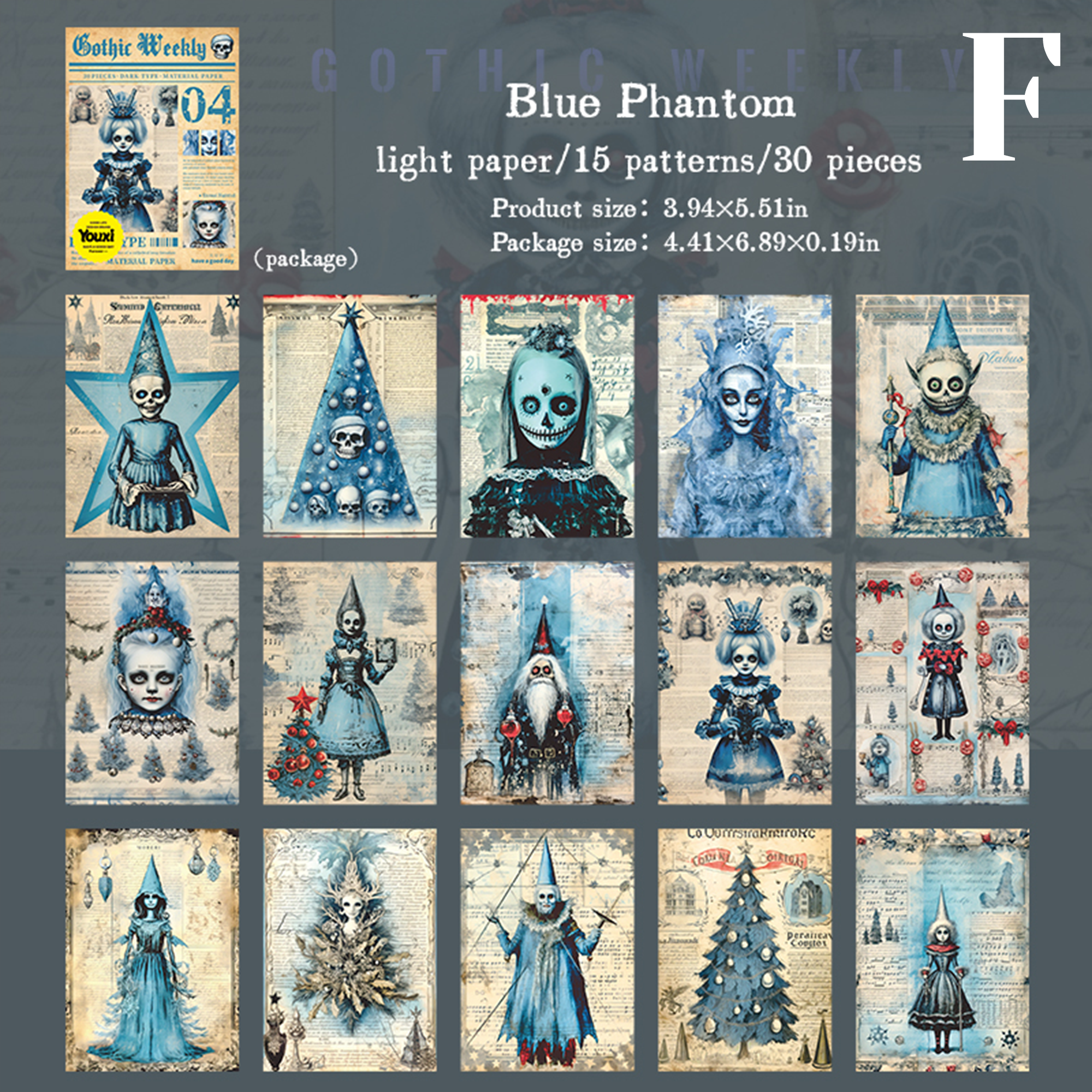 Gothic Weekly Scrapbooking Paper