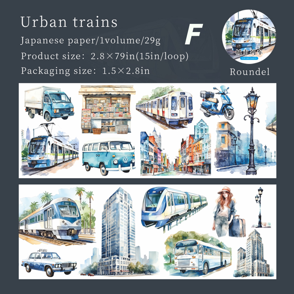 City Traffic and Busy Street Washi Tape