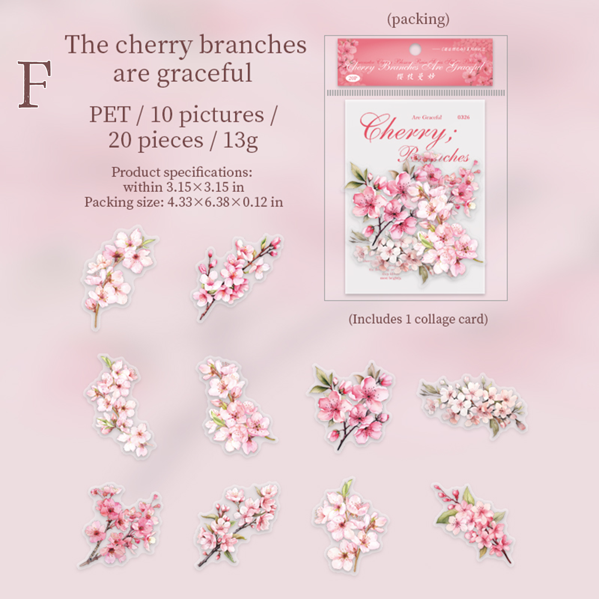 Encounter Cherry Blossom Rain PET Sticker