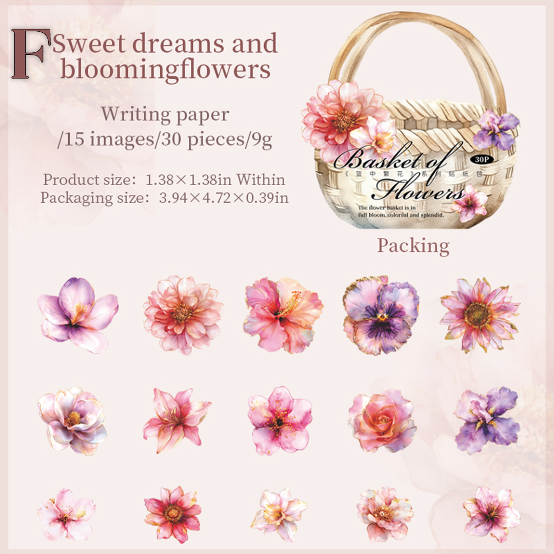 Basket of Flowers Sticker