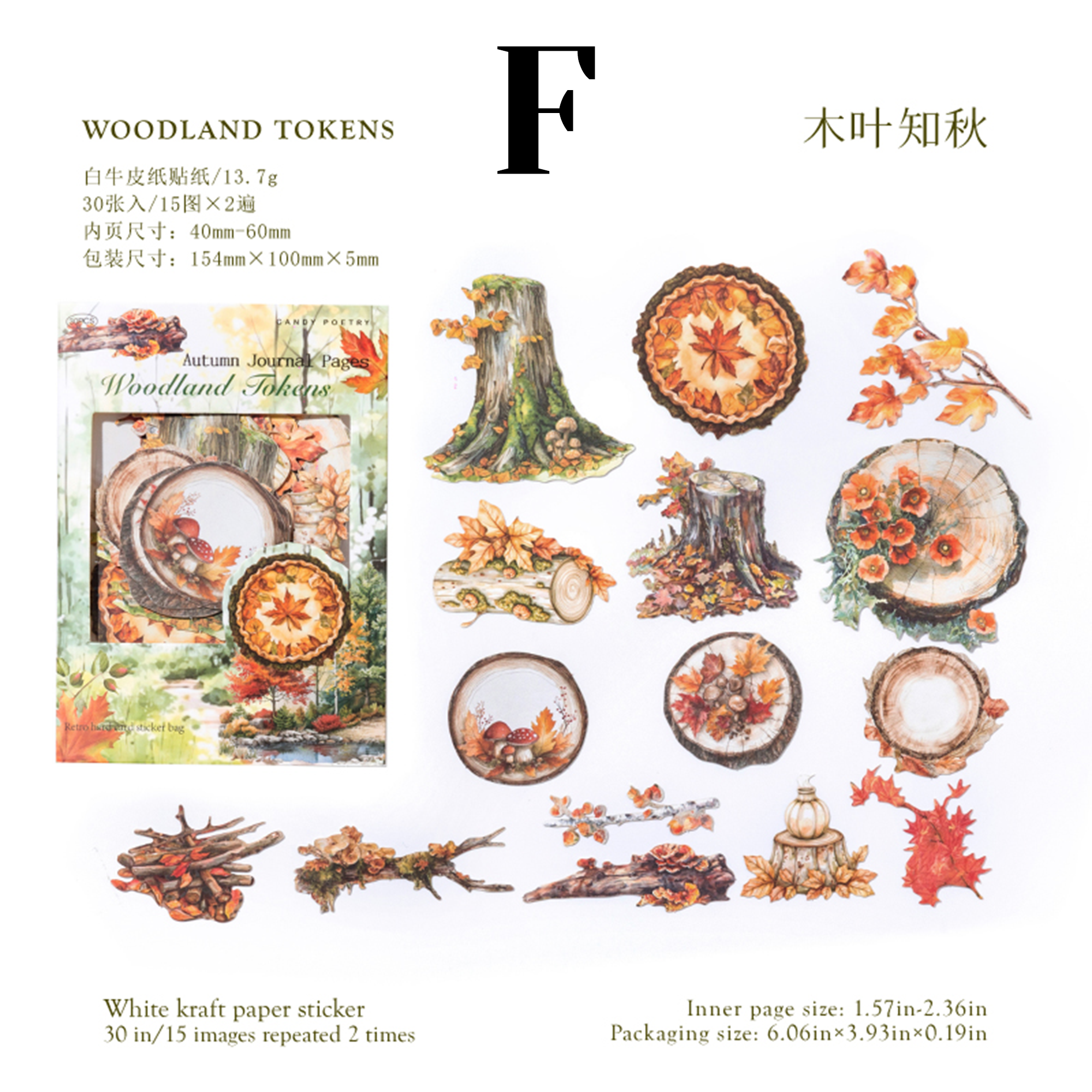 Autumn Notes Series PET Sticker