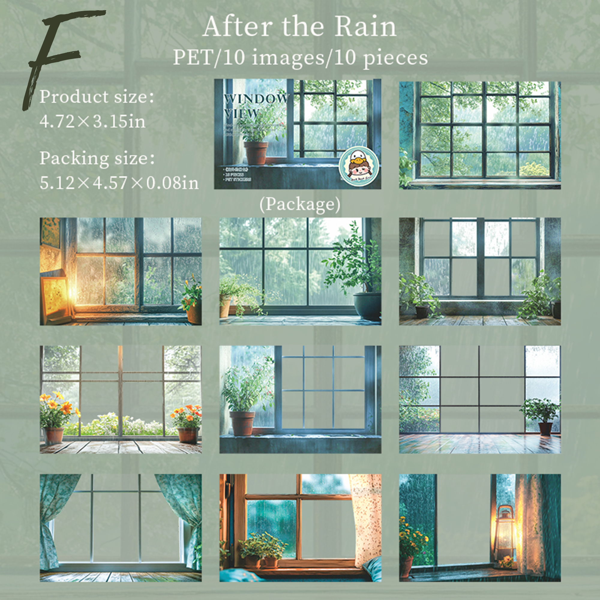 Window View PET Sticker