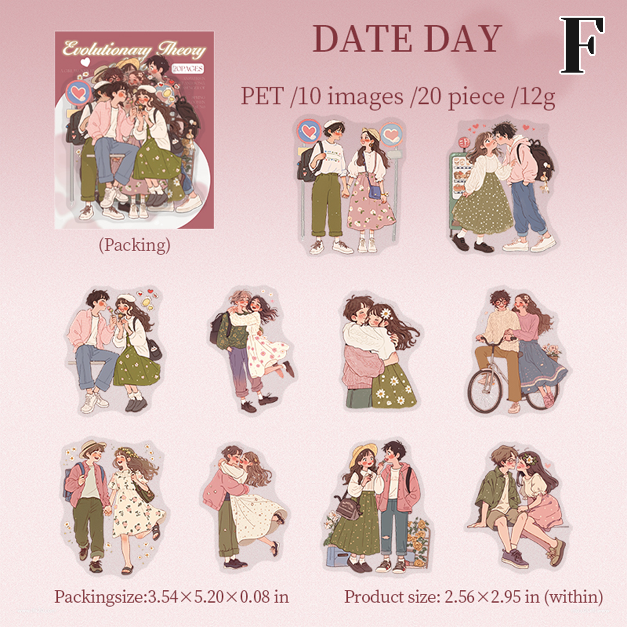 Evolution of Love PET Sticker