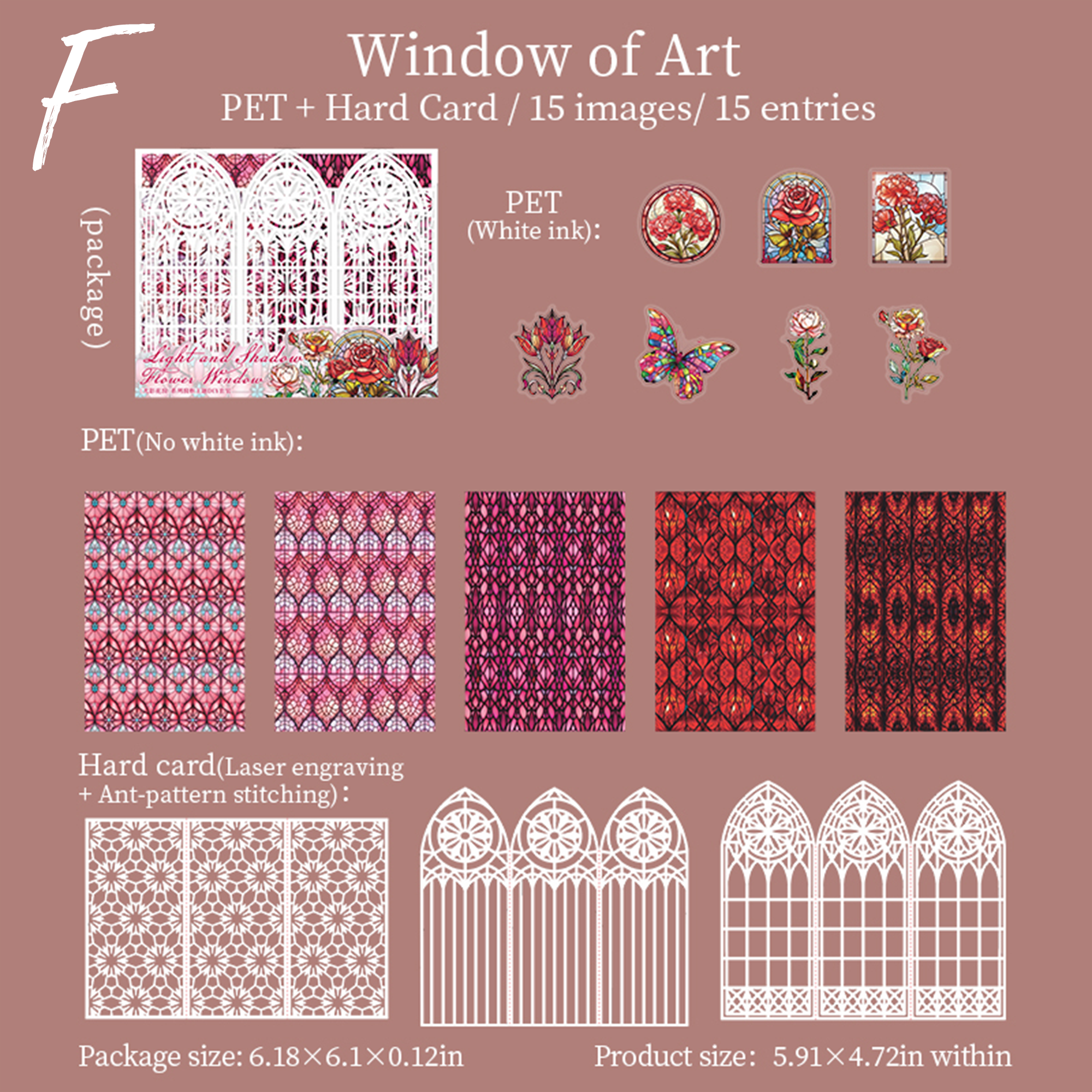 Light & Shadow Stained Glass Scrapbooking Paper