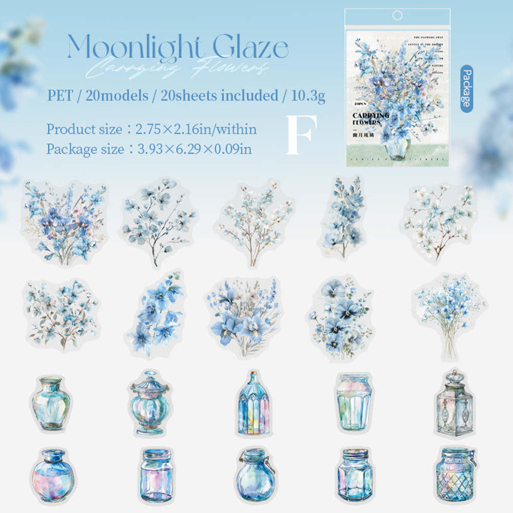 Carrying Flowers PET Sticker