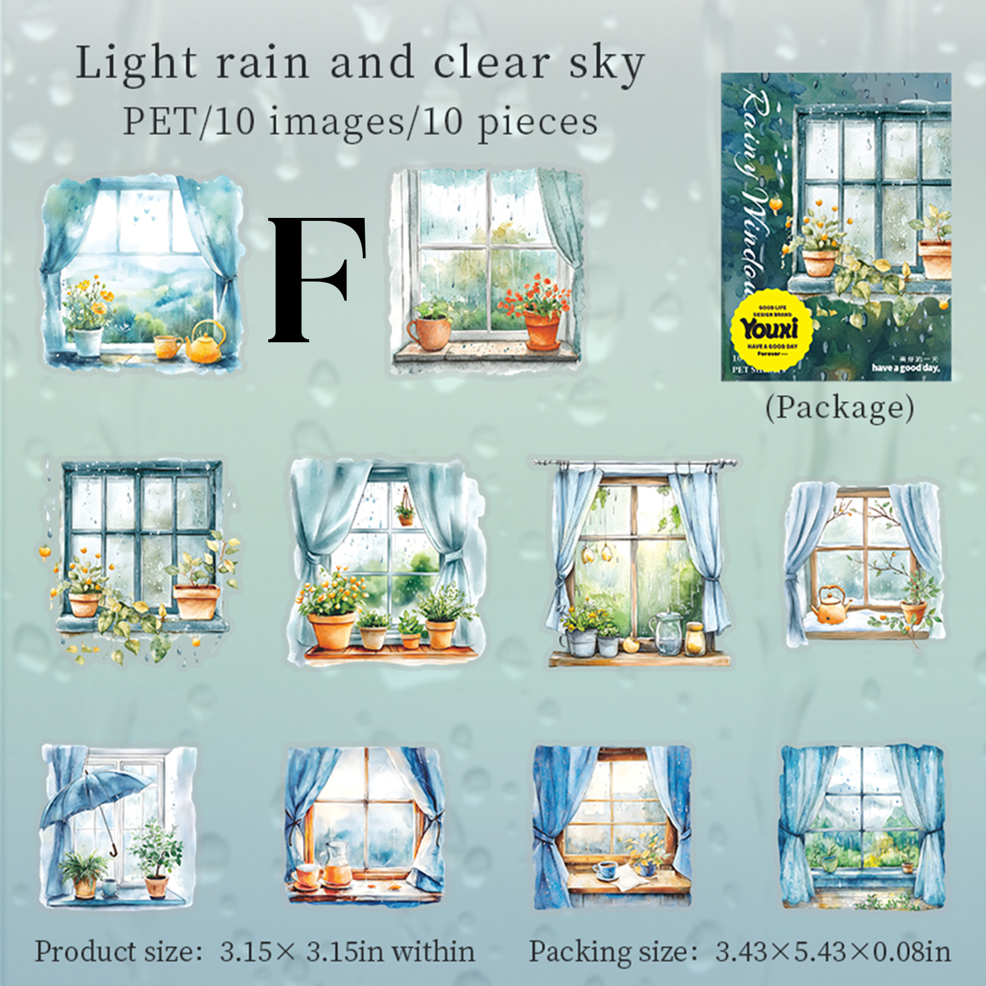 Raing Window PET Sticker