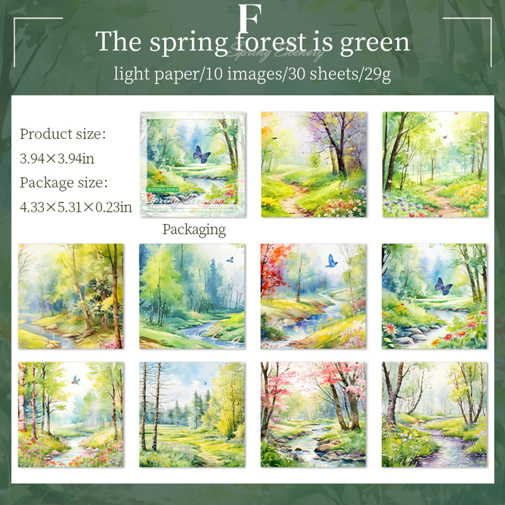 Spring Scenery Scrapbooking Paper