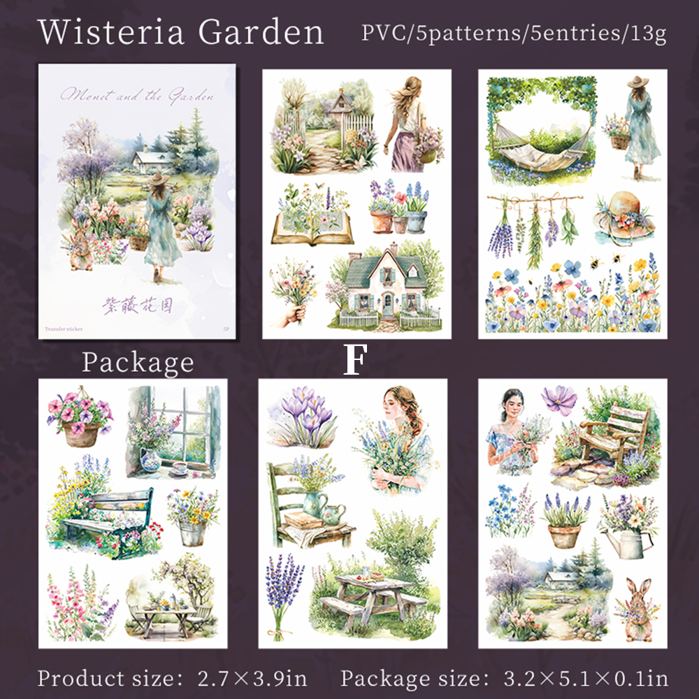 Monet and the Garden Transfer Sticker