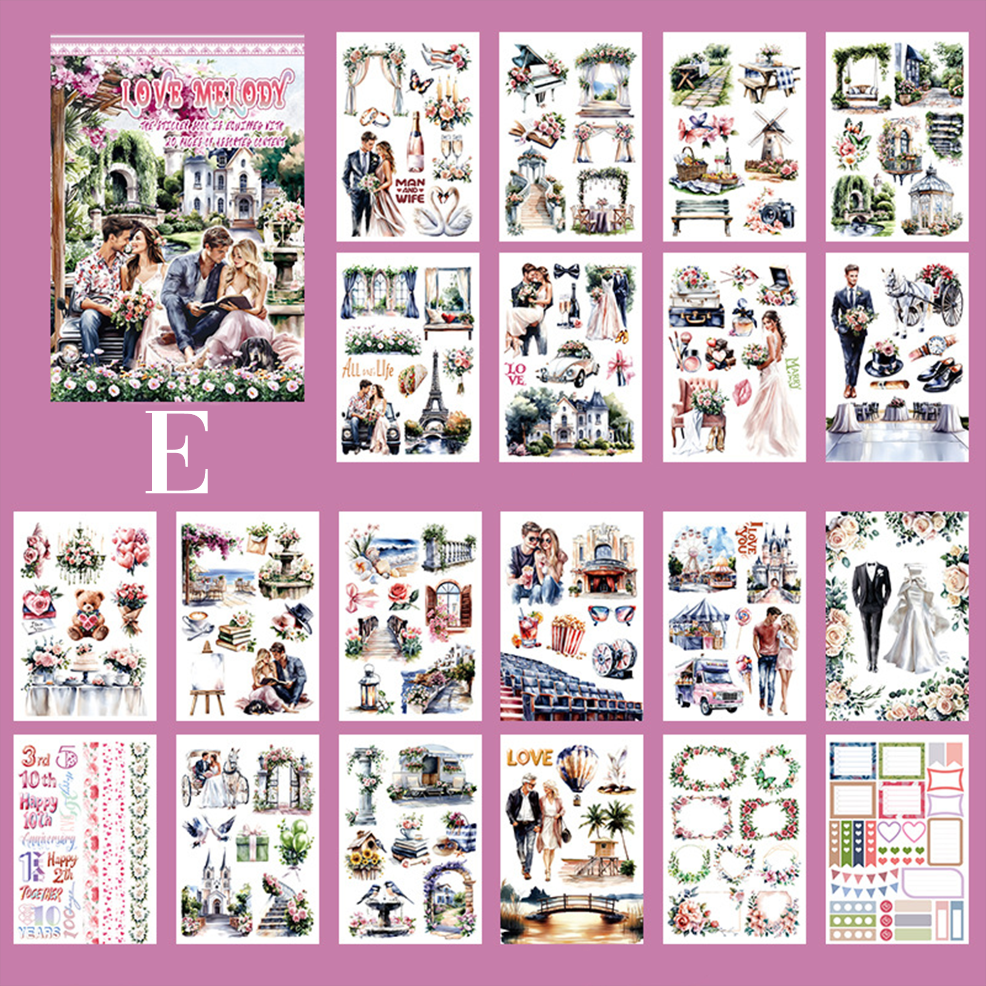 Vintage Sticker Book Vol.14 - Love Melody