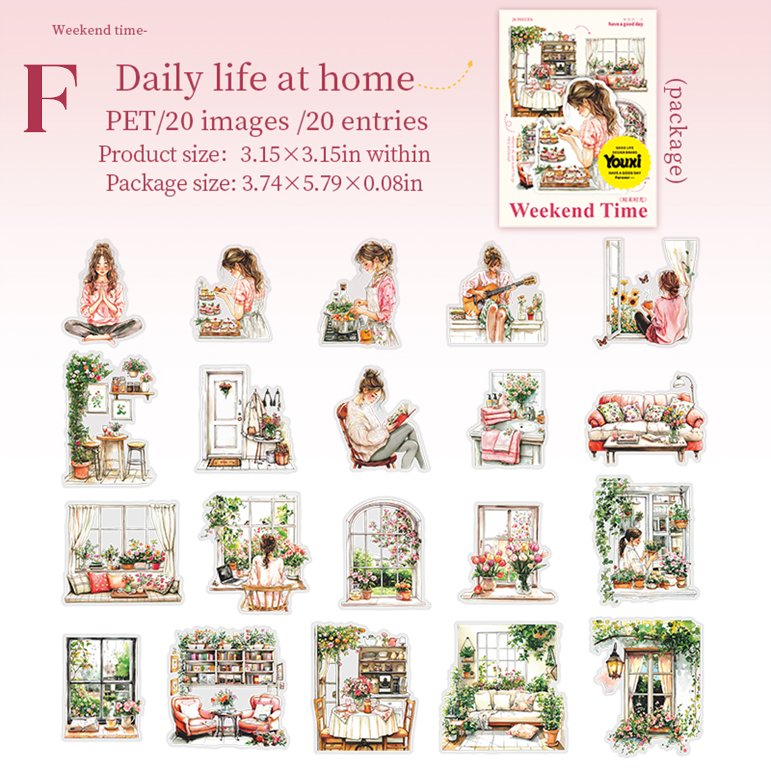 Weekend Time PET Sticker