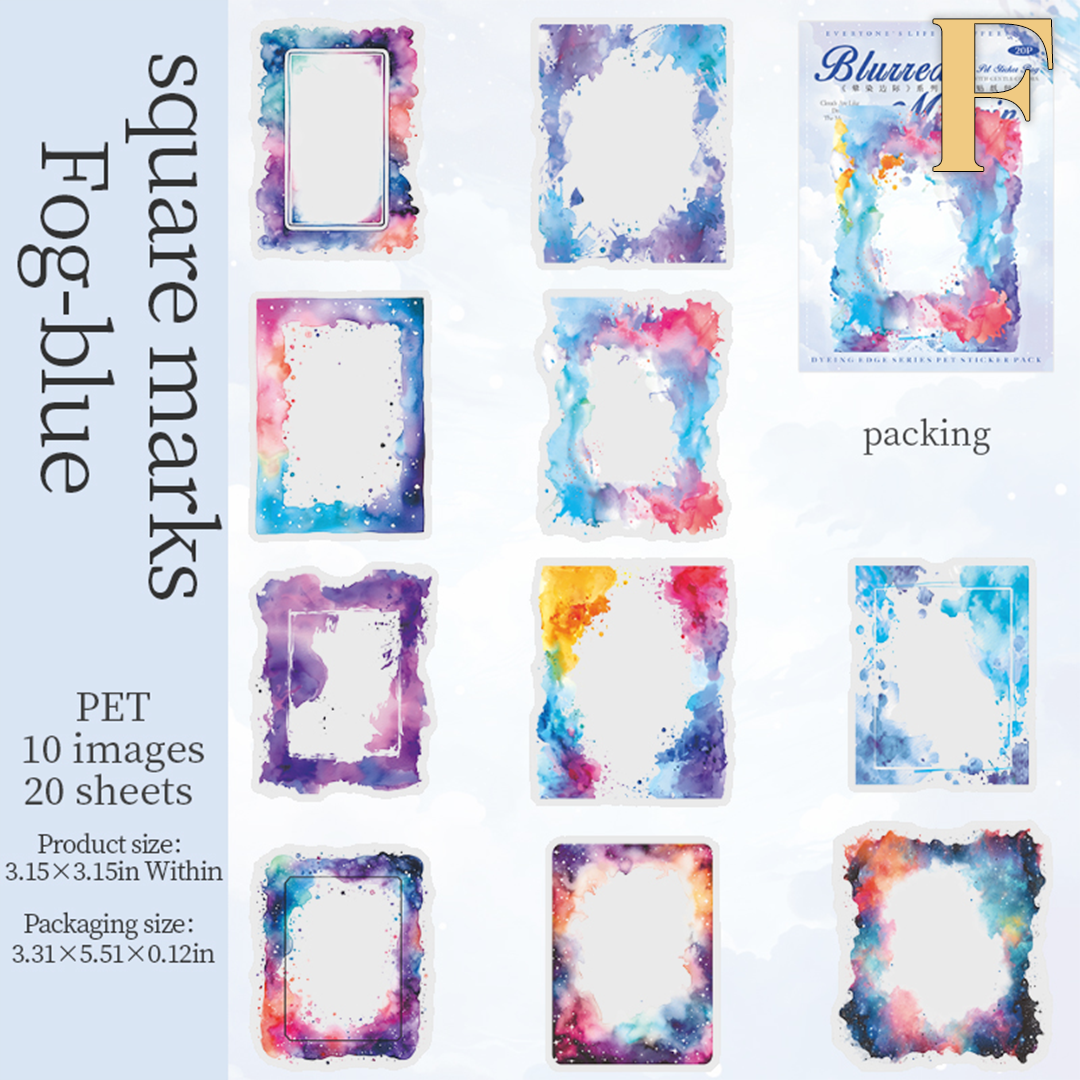 Blurring Margin PET Sticker