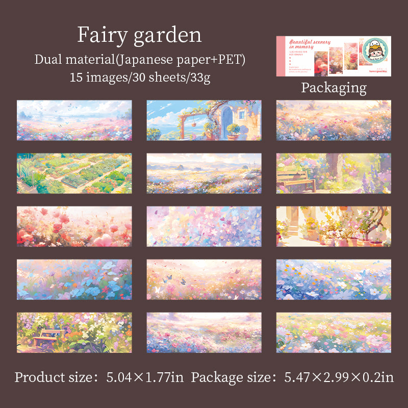 Beautiful Scenery in Memory Sticker Book